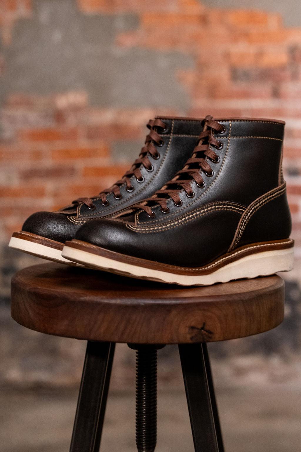 John Lofgren Donkey Puncher Boots - Horween Waxed Flesh Dark Brown