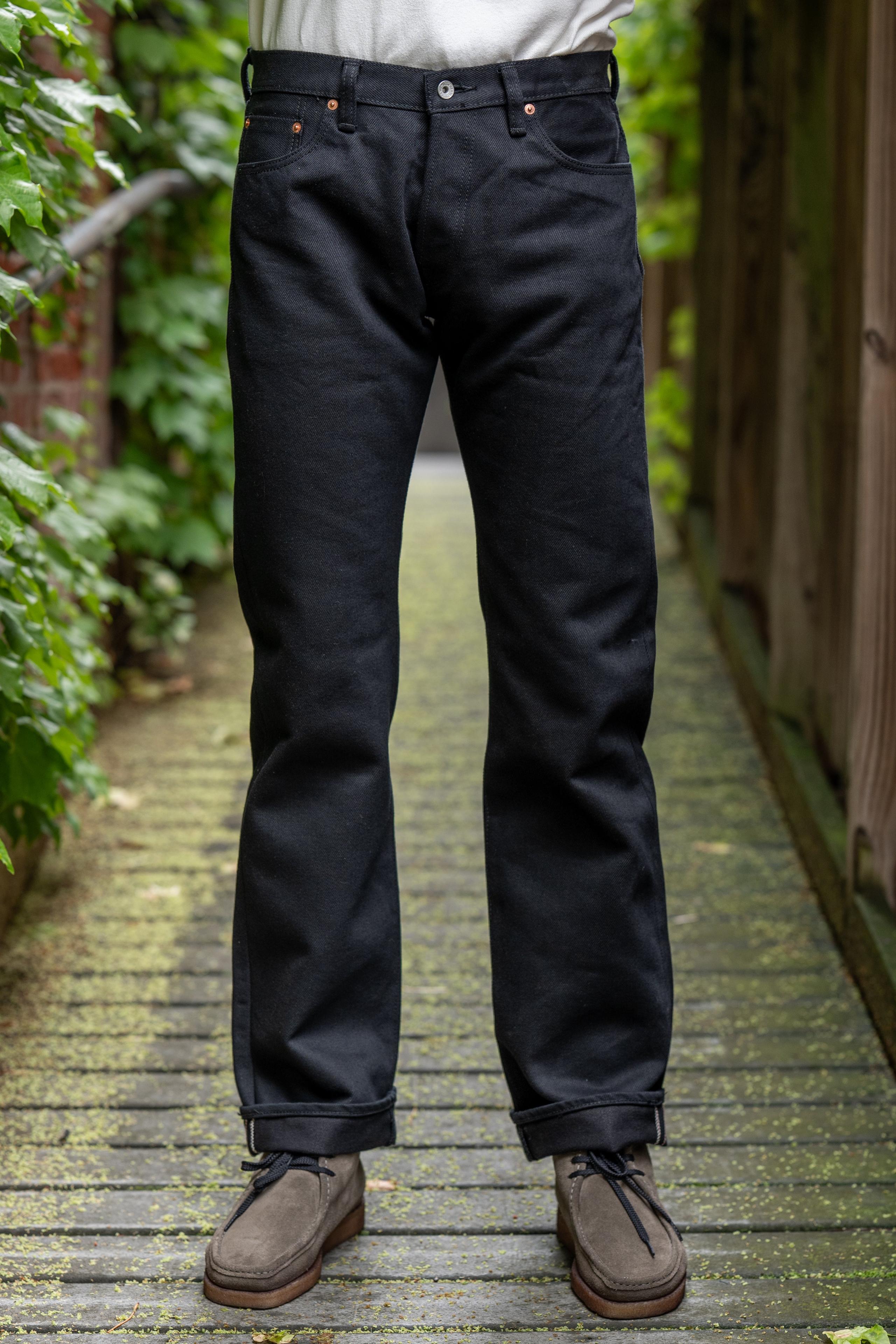 IH-634S-SB 21oz Selvedge Denim Straight Cut - Superblack Non-Fade