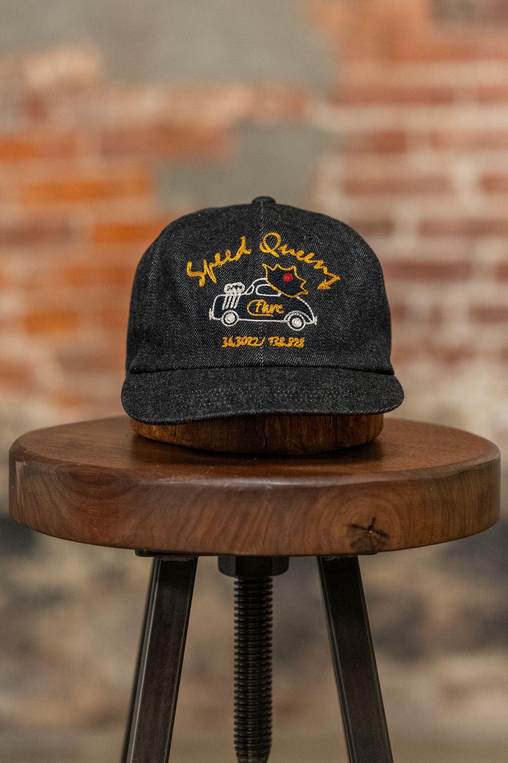 Selvedge Denim Cap Speed Queen – Black