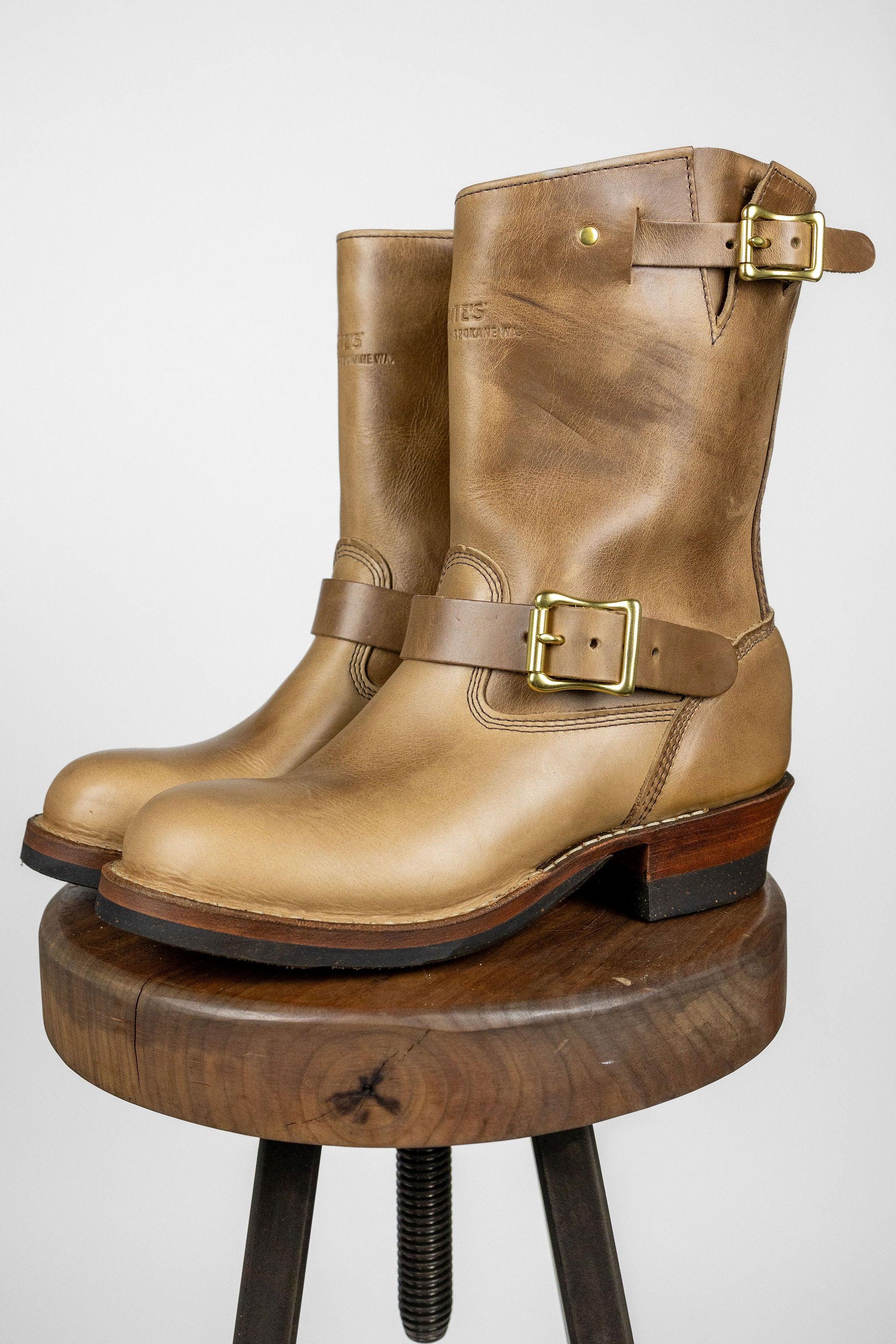 x Franklin & Poe Engineer Boot - Natural Chromexcel with Dr. Sole