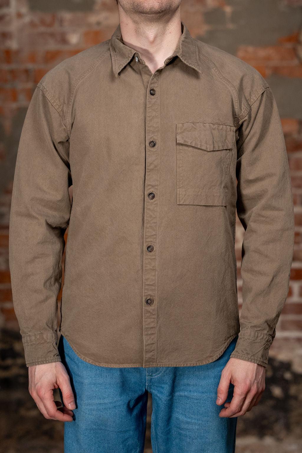 8oz Canvas Raglan Shirt - Coffee