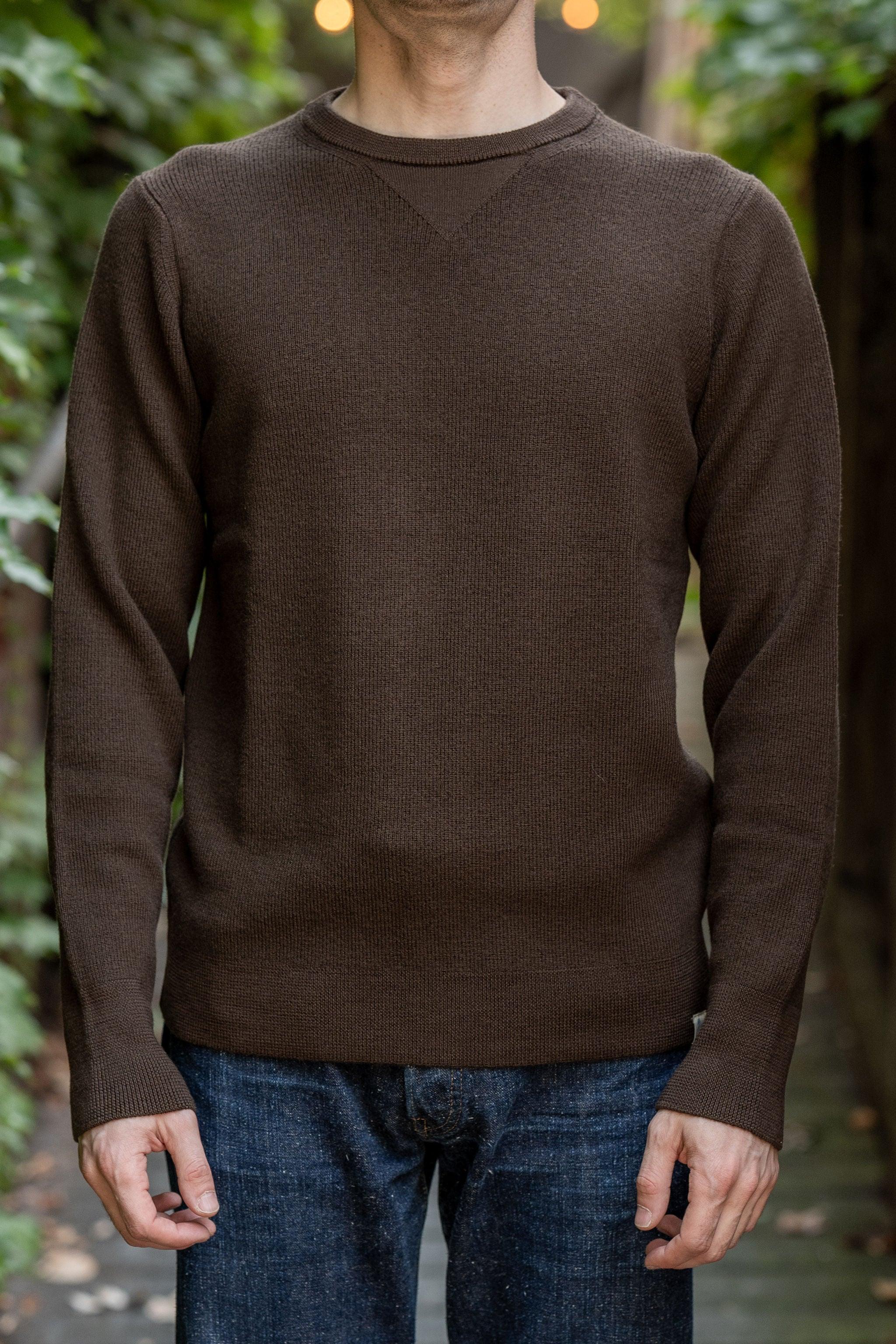 MWCC01 Pullover Merino Ribbed Structure - Coffee