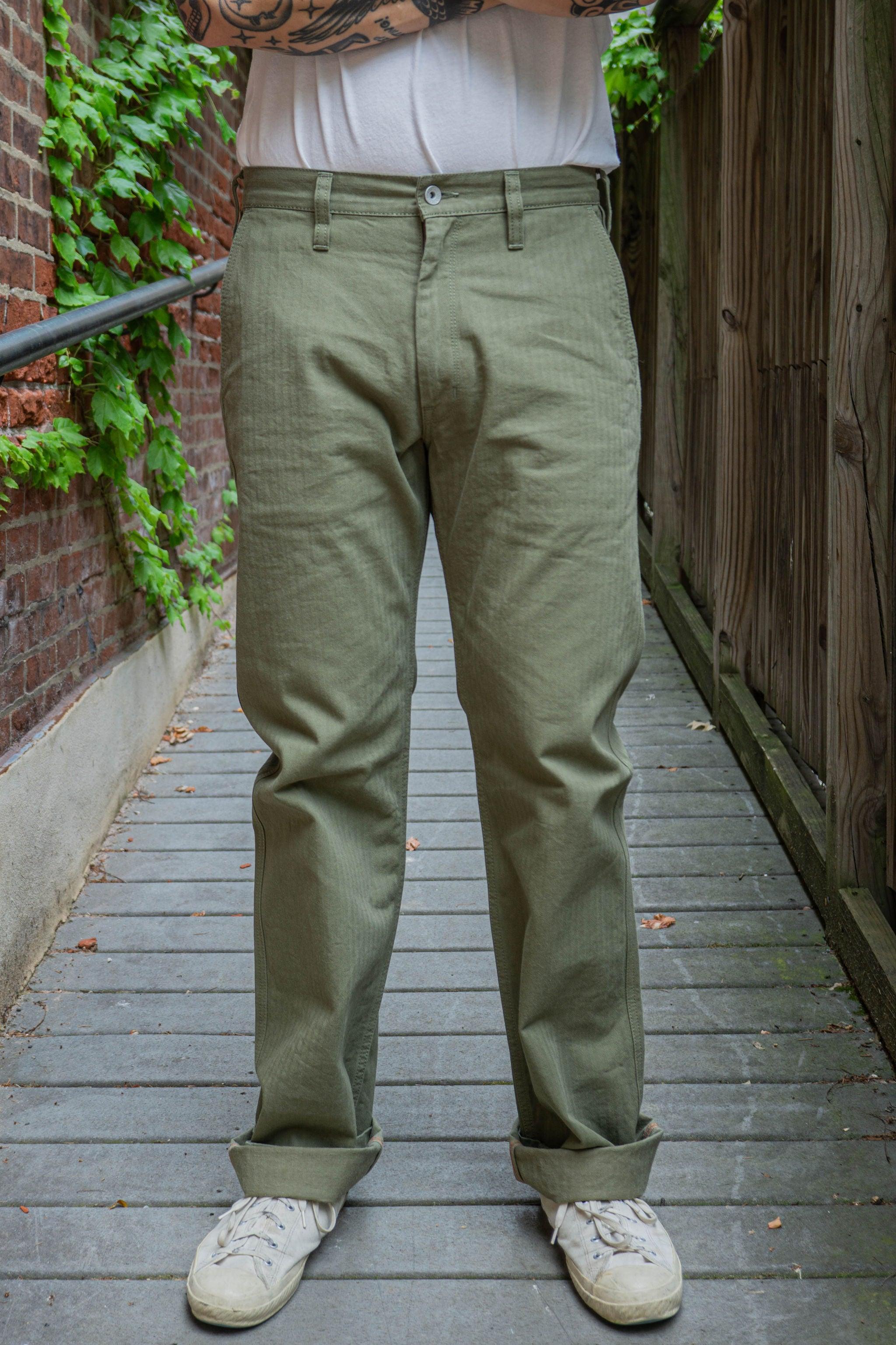 IH-735-ODG 11oz Herringbone Work Pants - Olive Drab Green