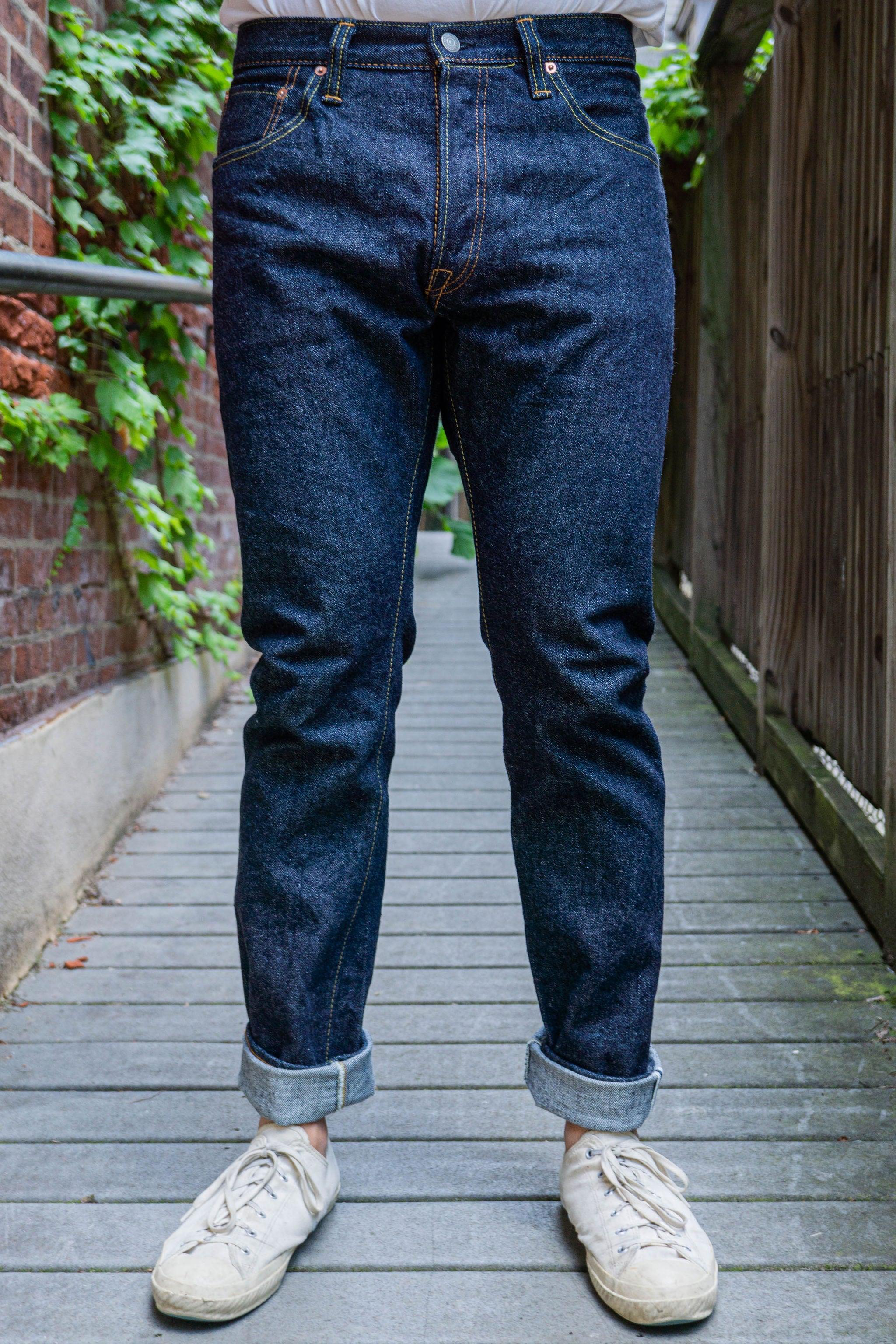 PBE-019 Relaxed Taper - 17oz Beige Core Nep Denim