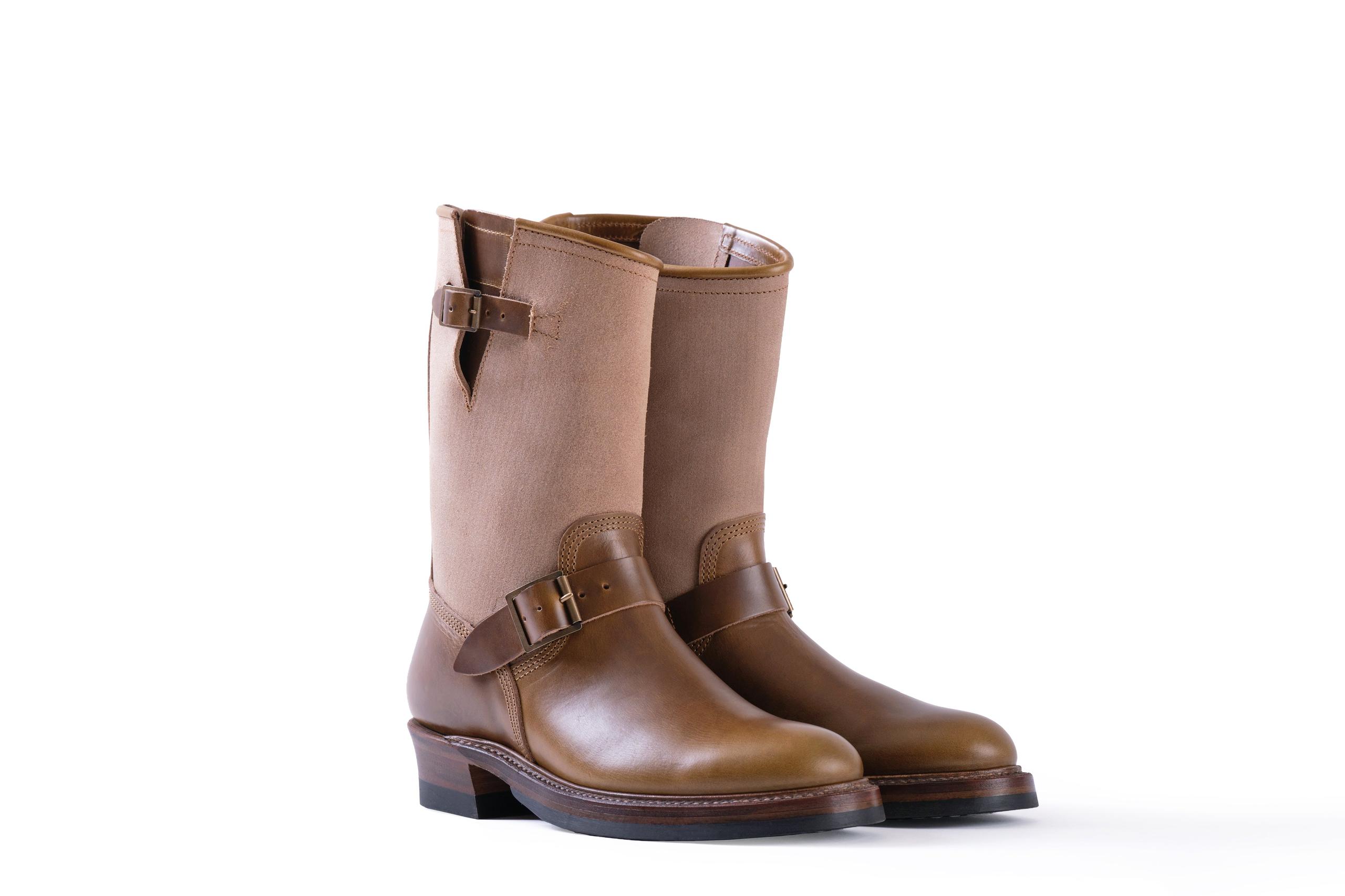 (Pre-Order FW26) John Lofgren Wabash Engineer Boots - Christmas 2026 Limited Edition - Horween CXL Olive/Natural Roughout