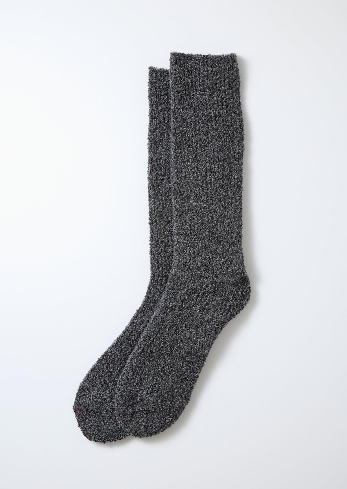 R1636 Merino Boucle Socks - Dark Gray