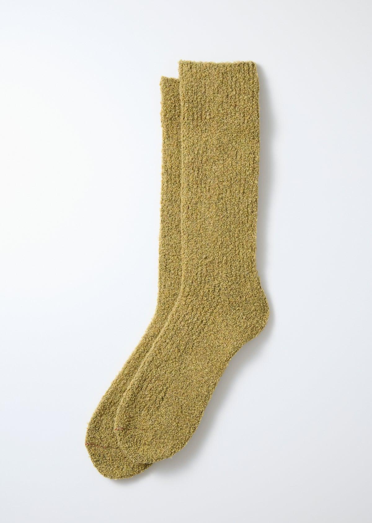 R1636 Merino Boucle Socks - Pistachio
