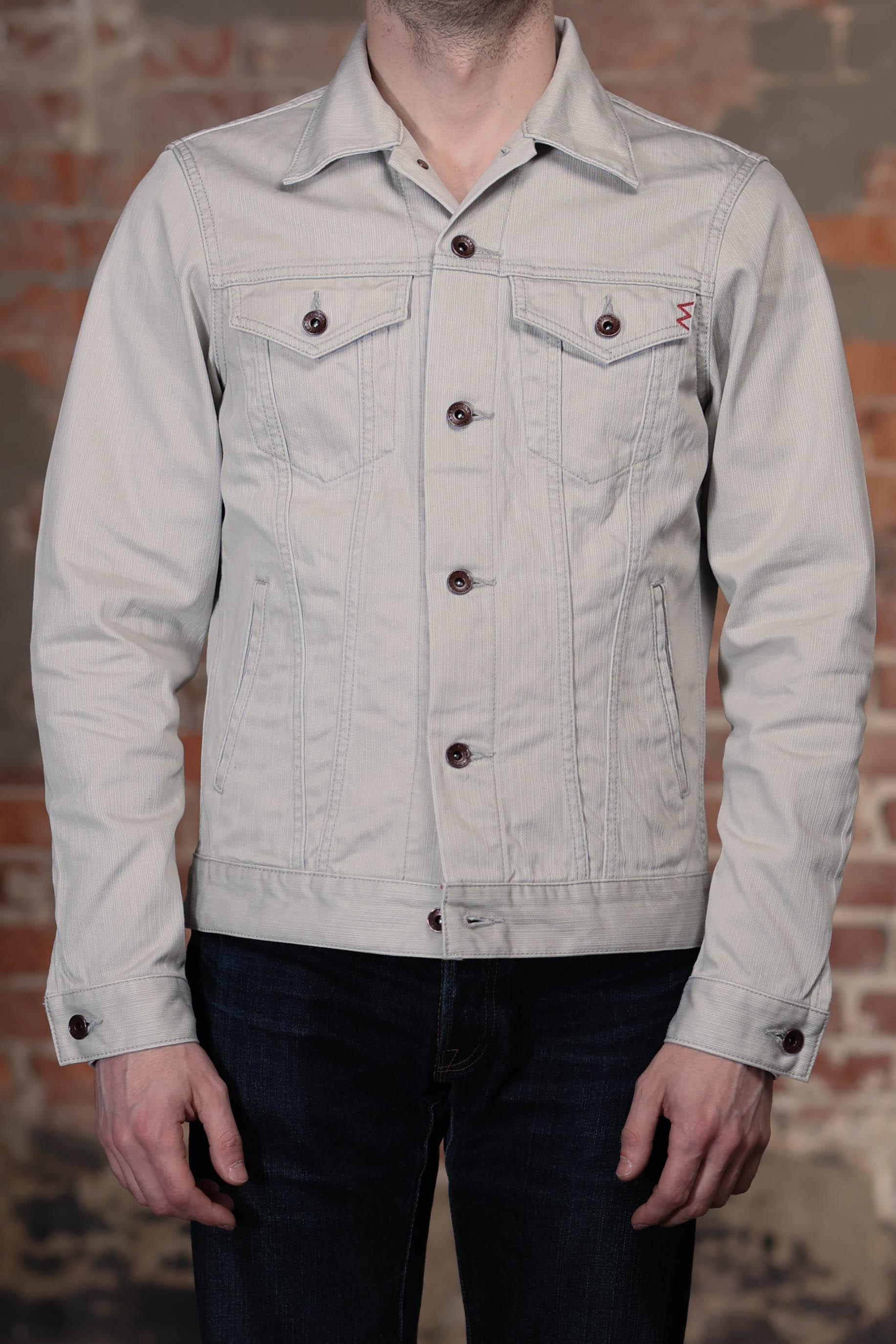 IHJ-162-GRY 11oz Piqué Modified Type III Jacket - Light Grey