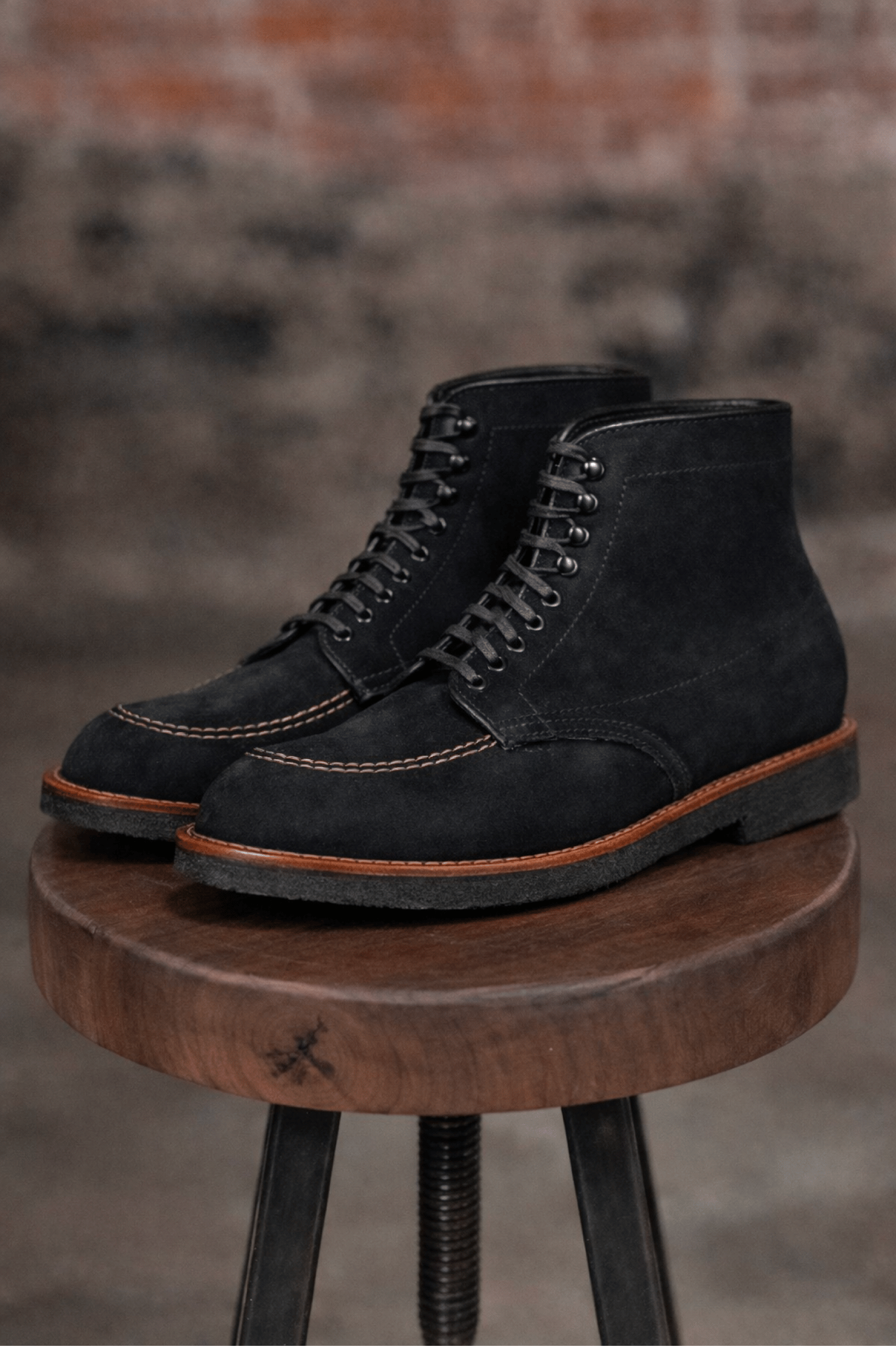 (Pre-Order FW26) Alden G7902 Mocc Toe Boot - Black Suede