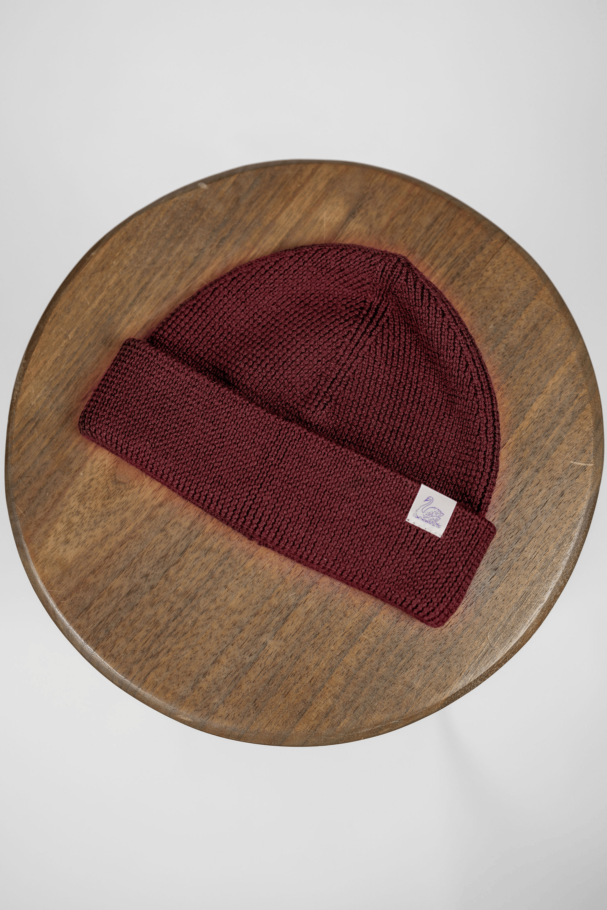 Merz b Schwanen MWBN05 Merino Wool Ribbed Watch Cap - Burgundy