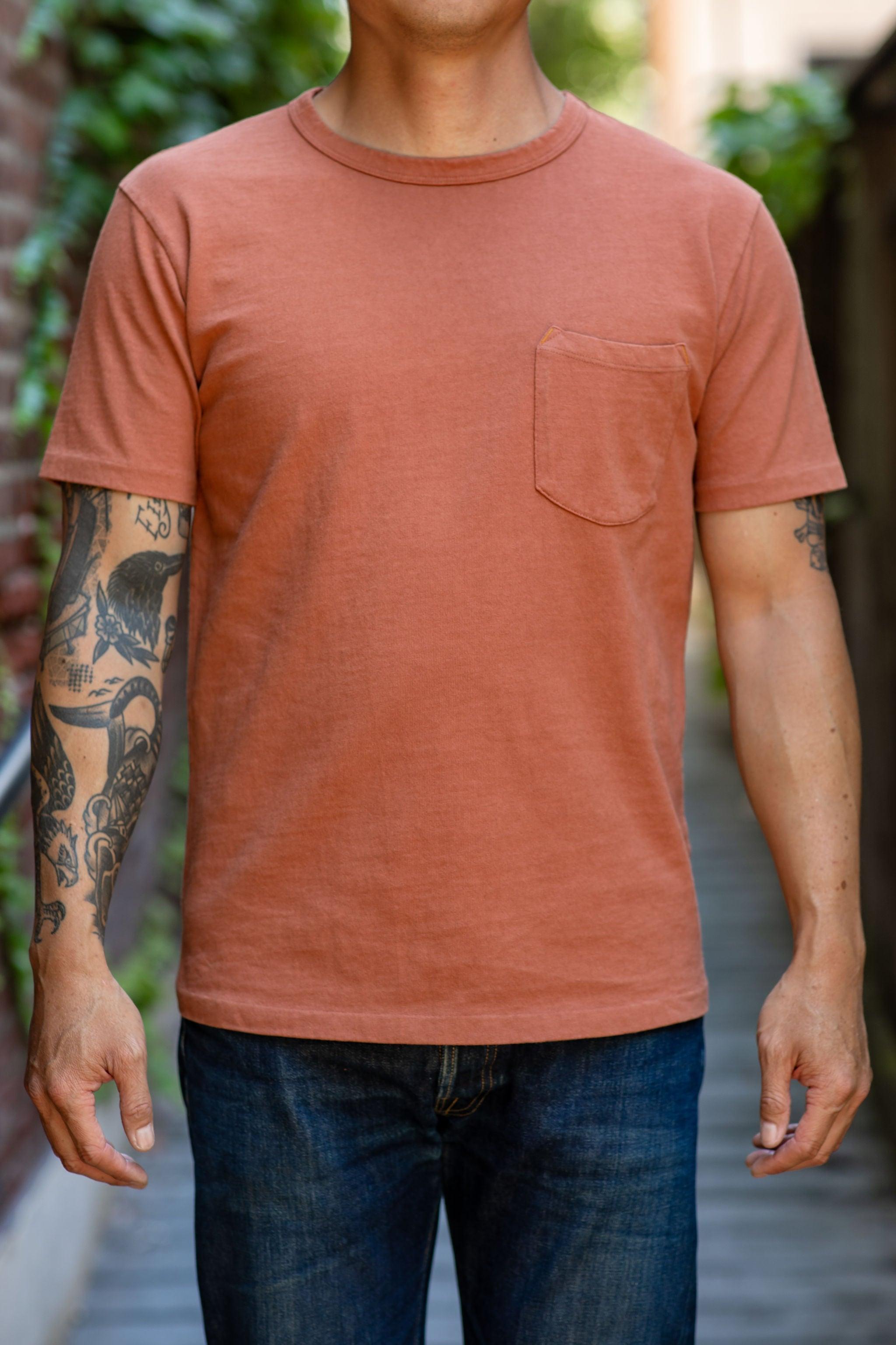 13oz Pocket T-Shirt - Rust
