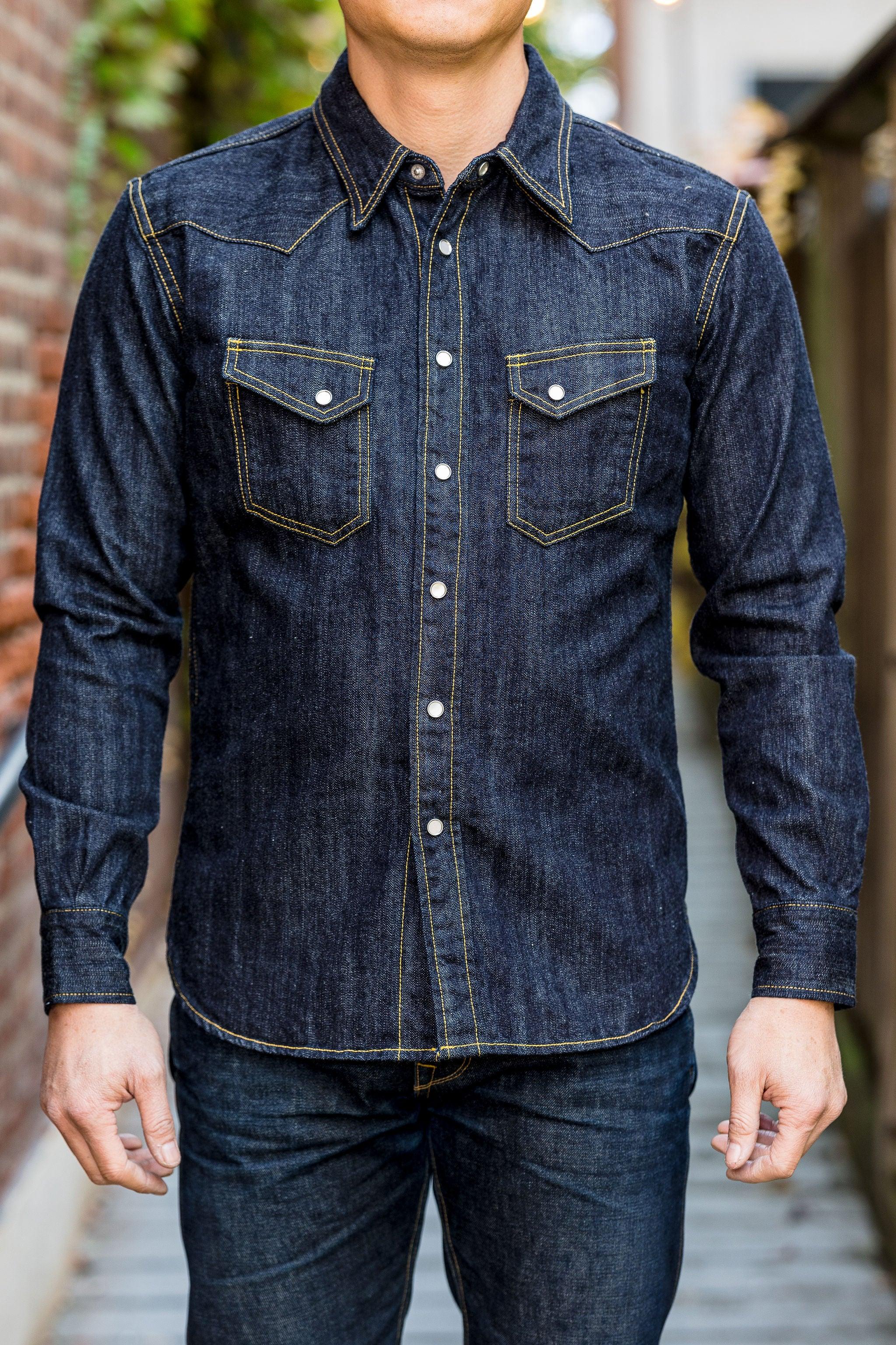 FN-SDW-001L Denim Western Shirt - 10oz Selvedge Denim