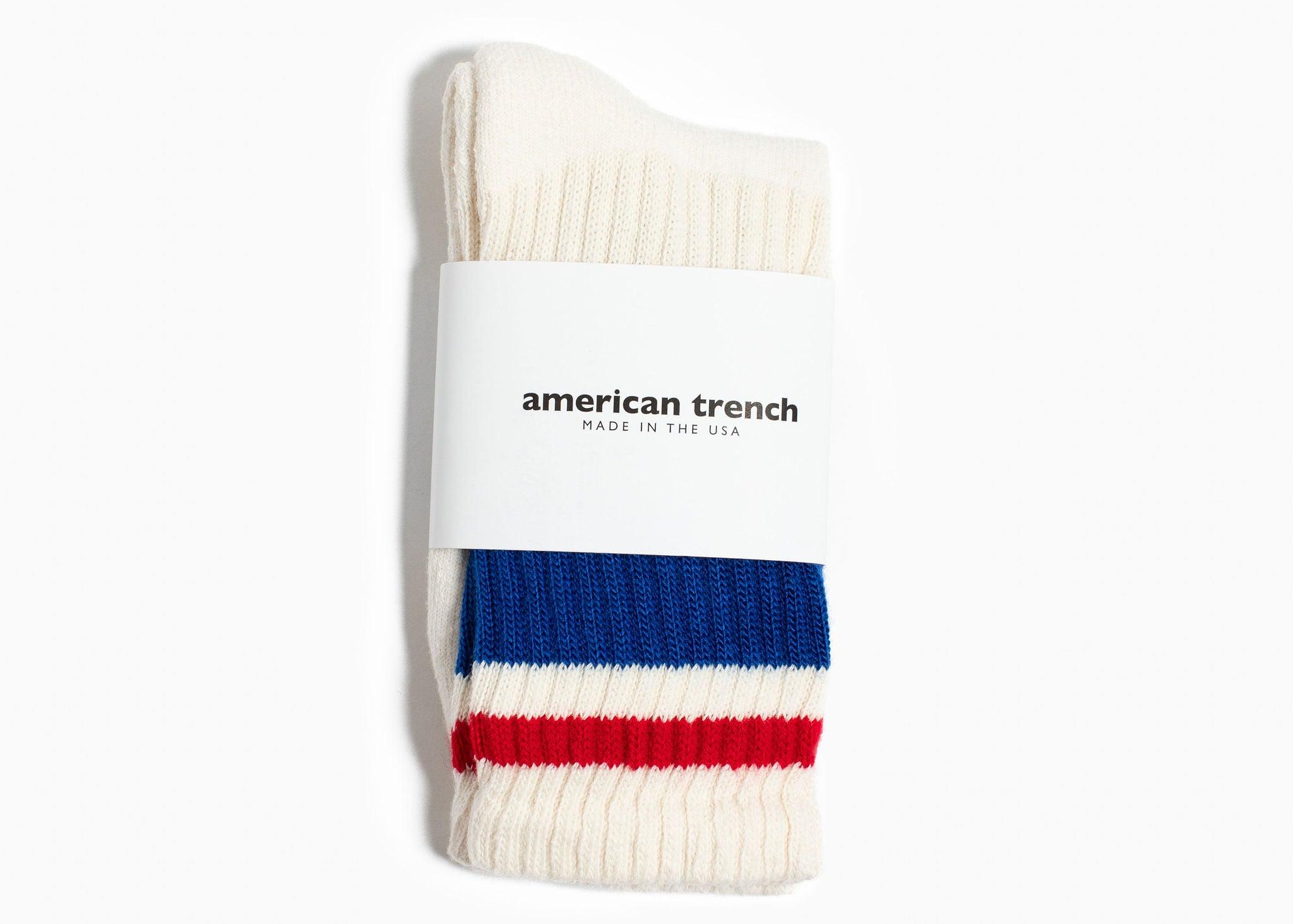 Grant Stone American Trench Retro Stripe Sock – Royal / Red