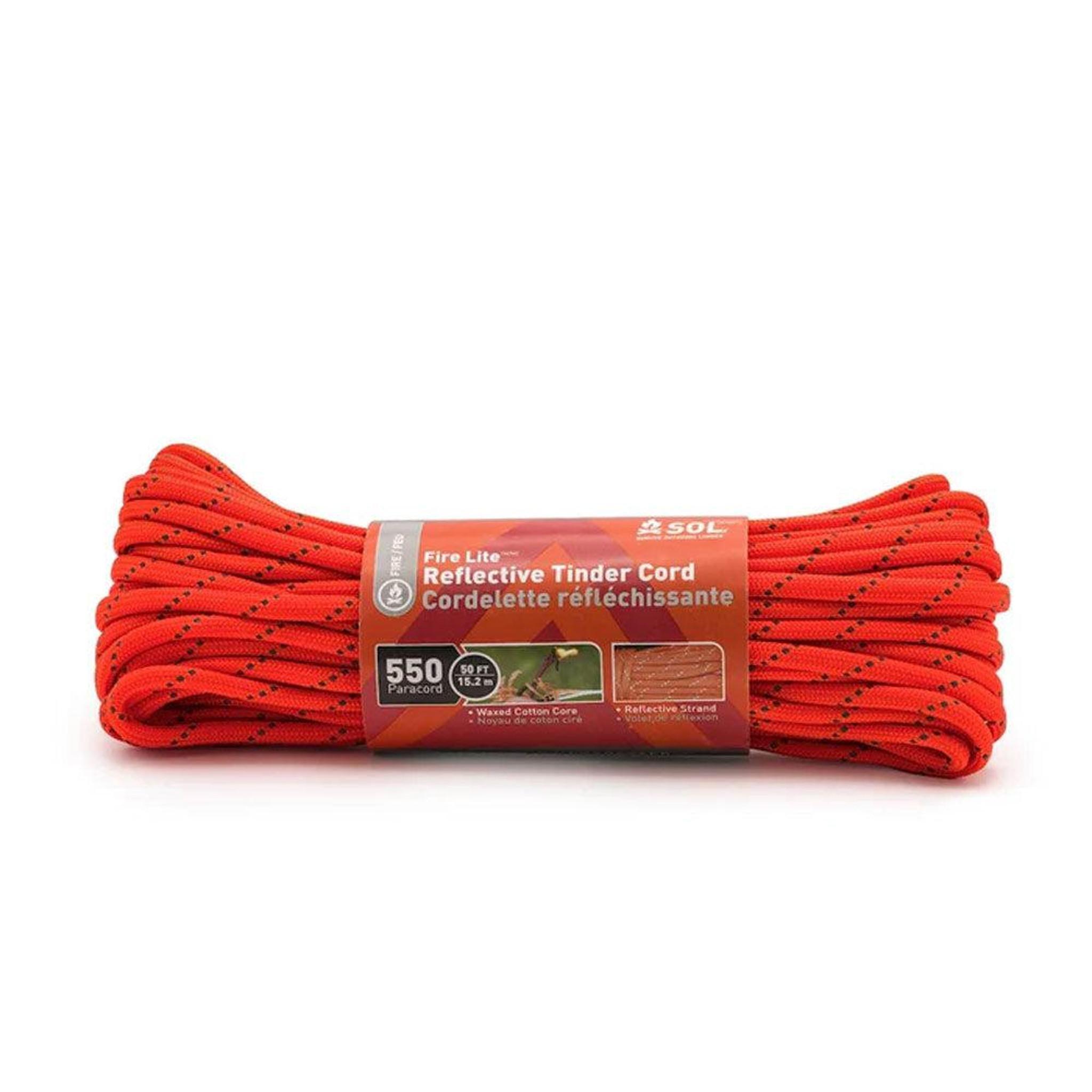 Fire Lite 550 Reflective Tinder Cord 50 Ft 'Red'