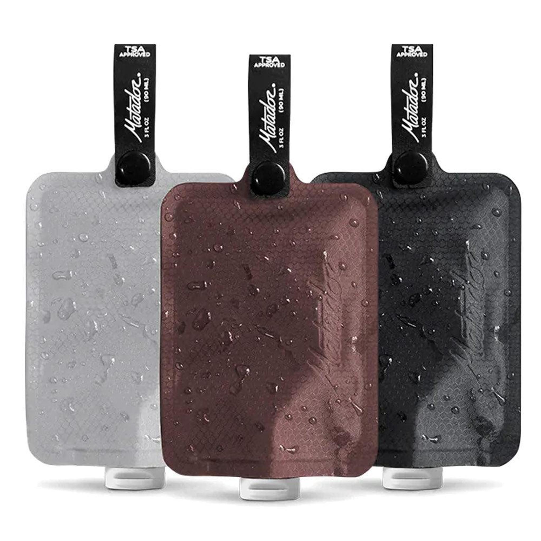 FlatPak Toiletry Bottle (3-Pack) 'Charcoal Garnet Arctic'