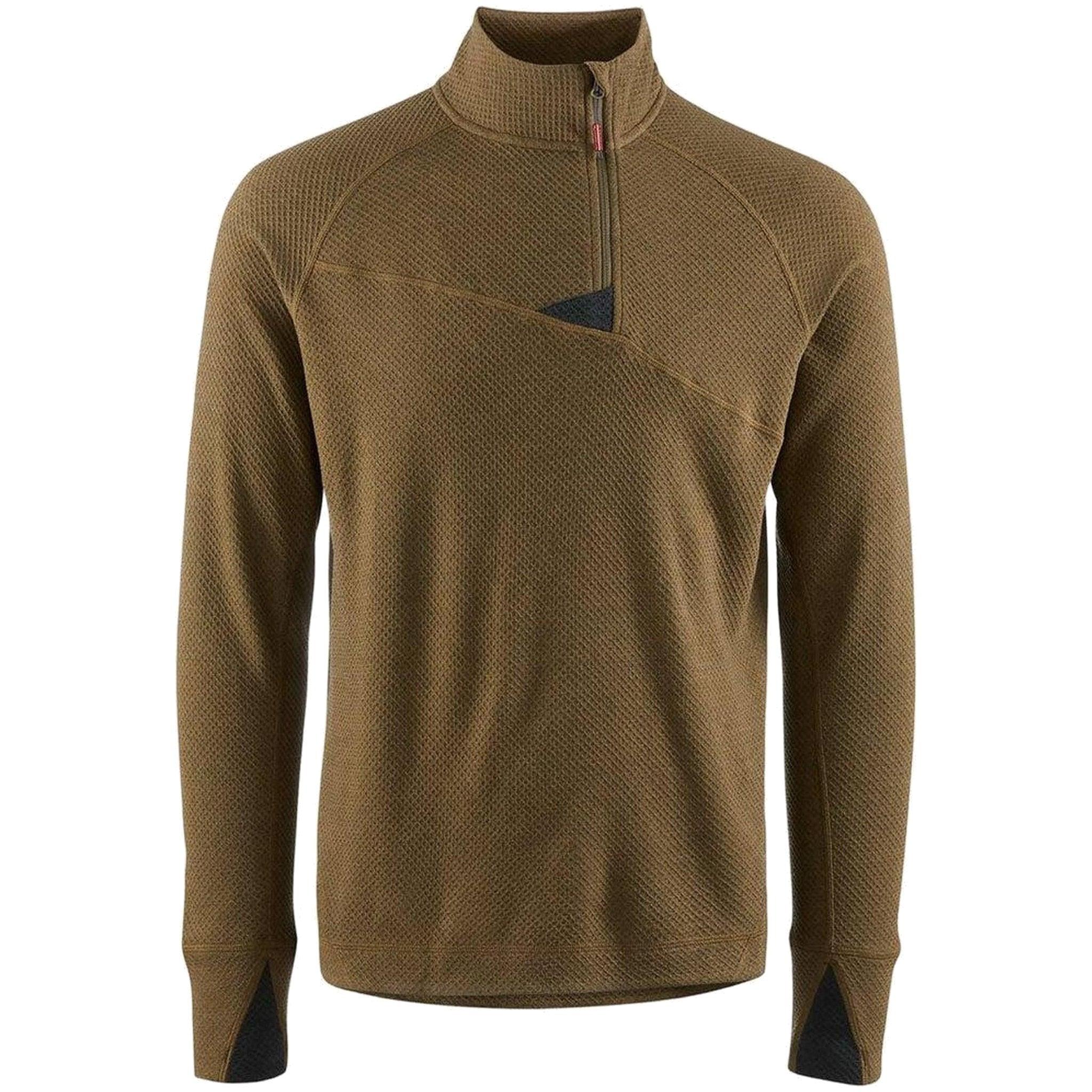 Men's Huge Half Zip Sweater - Olive