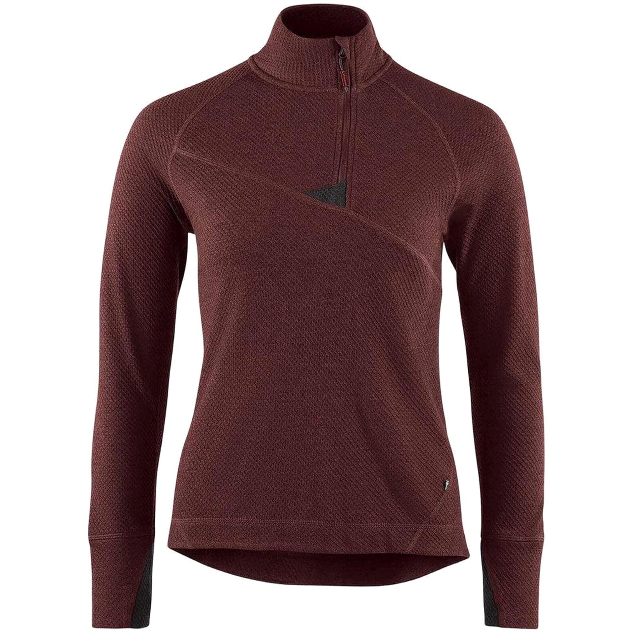 Women's Huge Half Zip Sweater - Amaranth Red