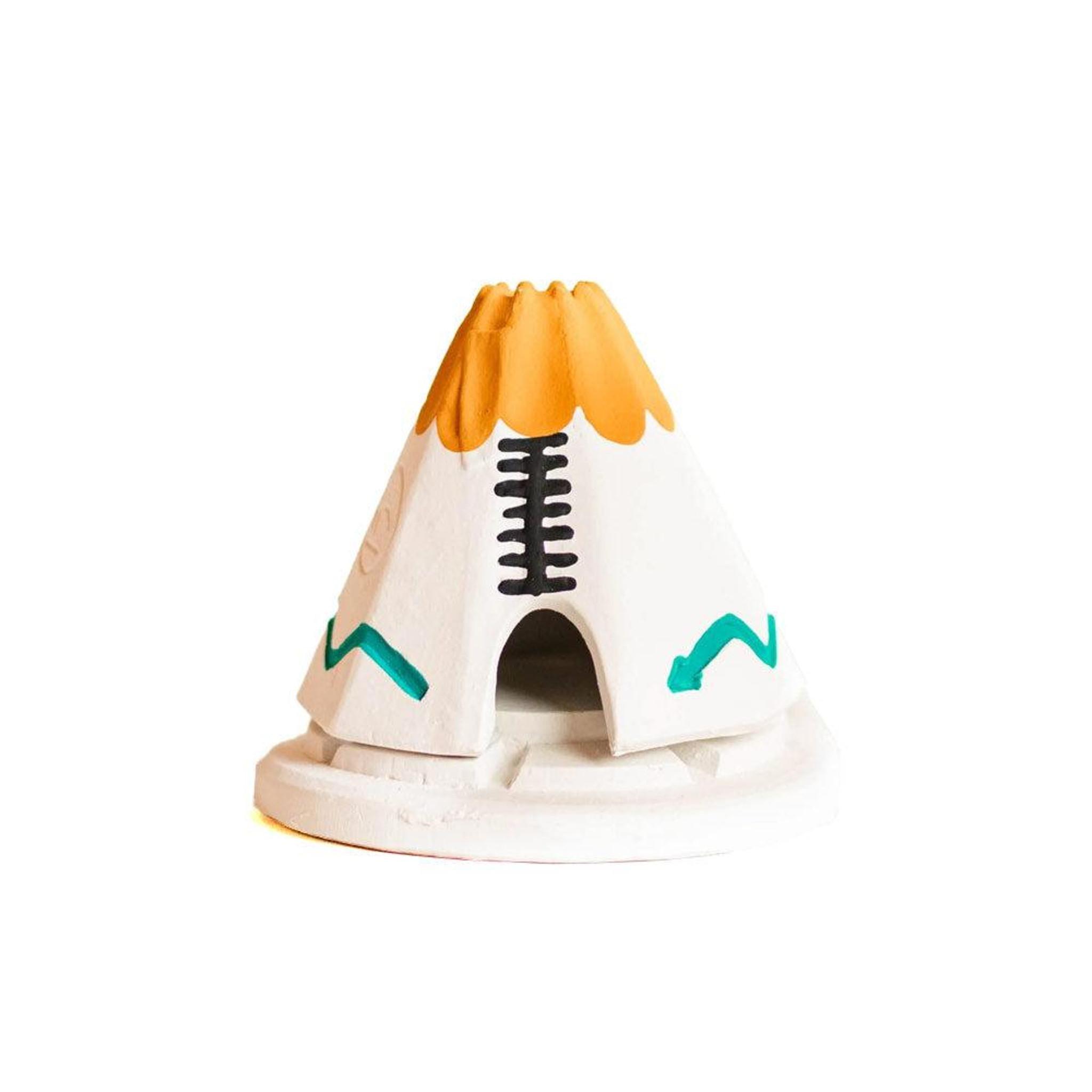 White Teepee Incense Holders