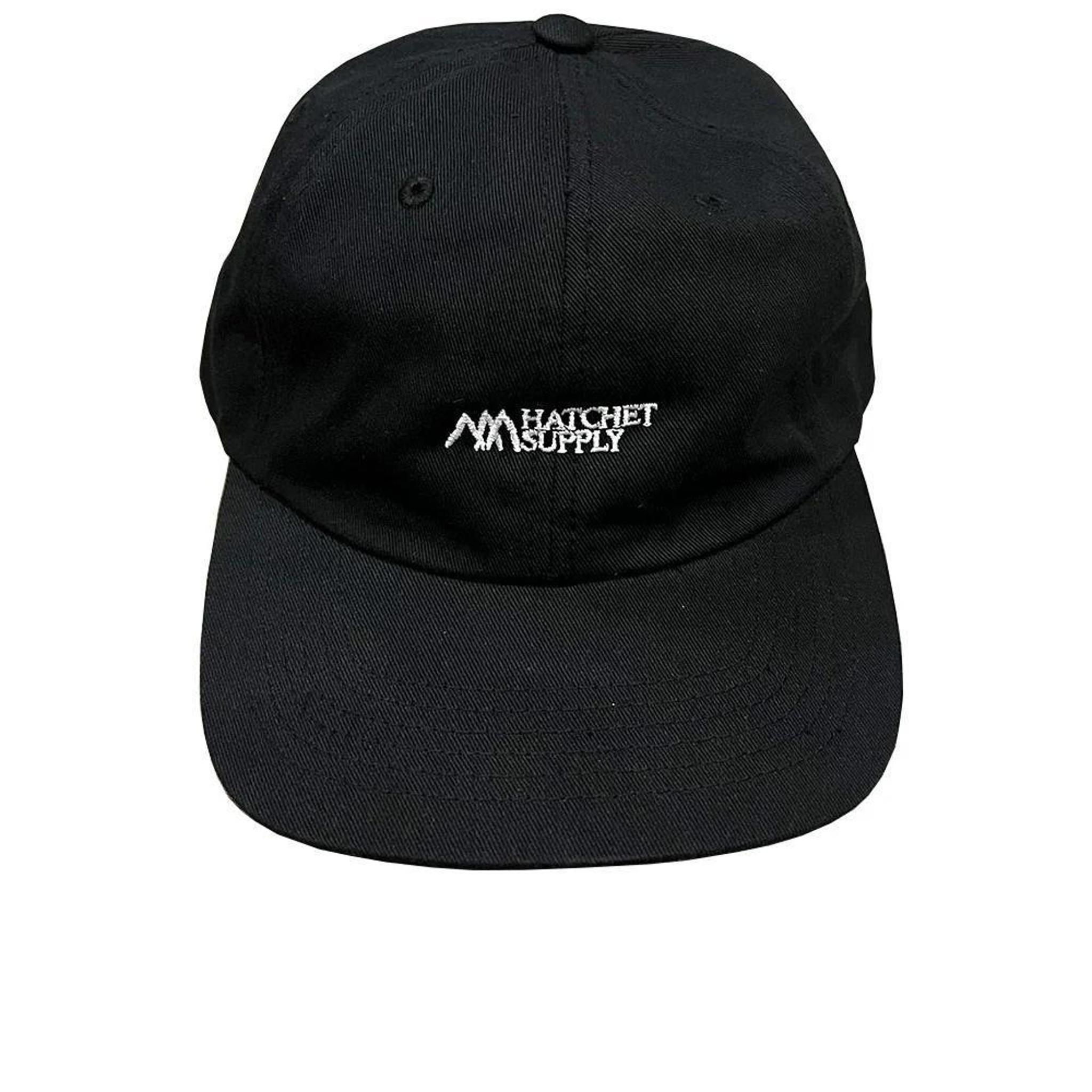 6-Panel Washed Twill Cap in Black