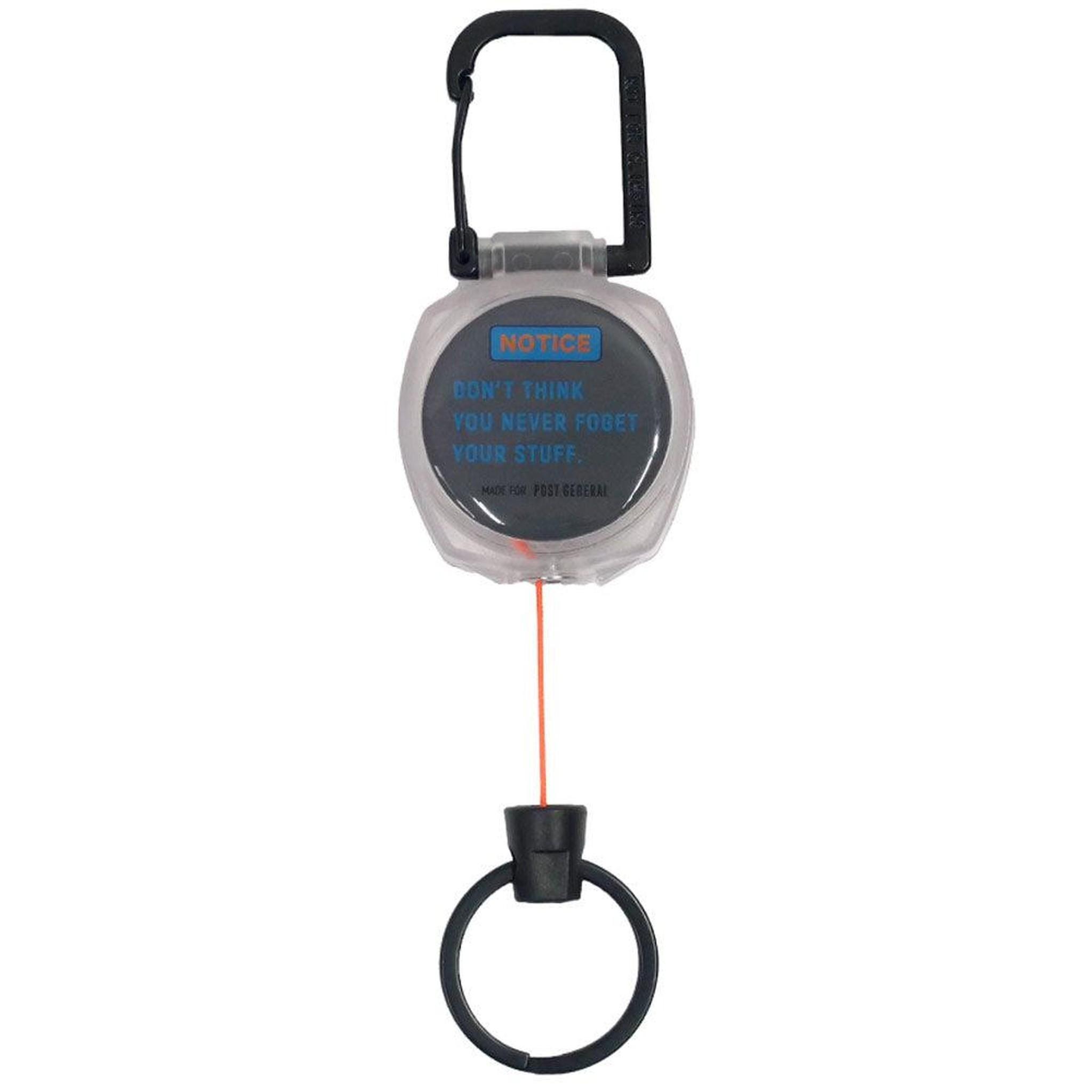 POST GENERAL Color Cord Reel Key Holder - Gray x Orange