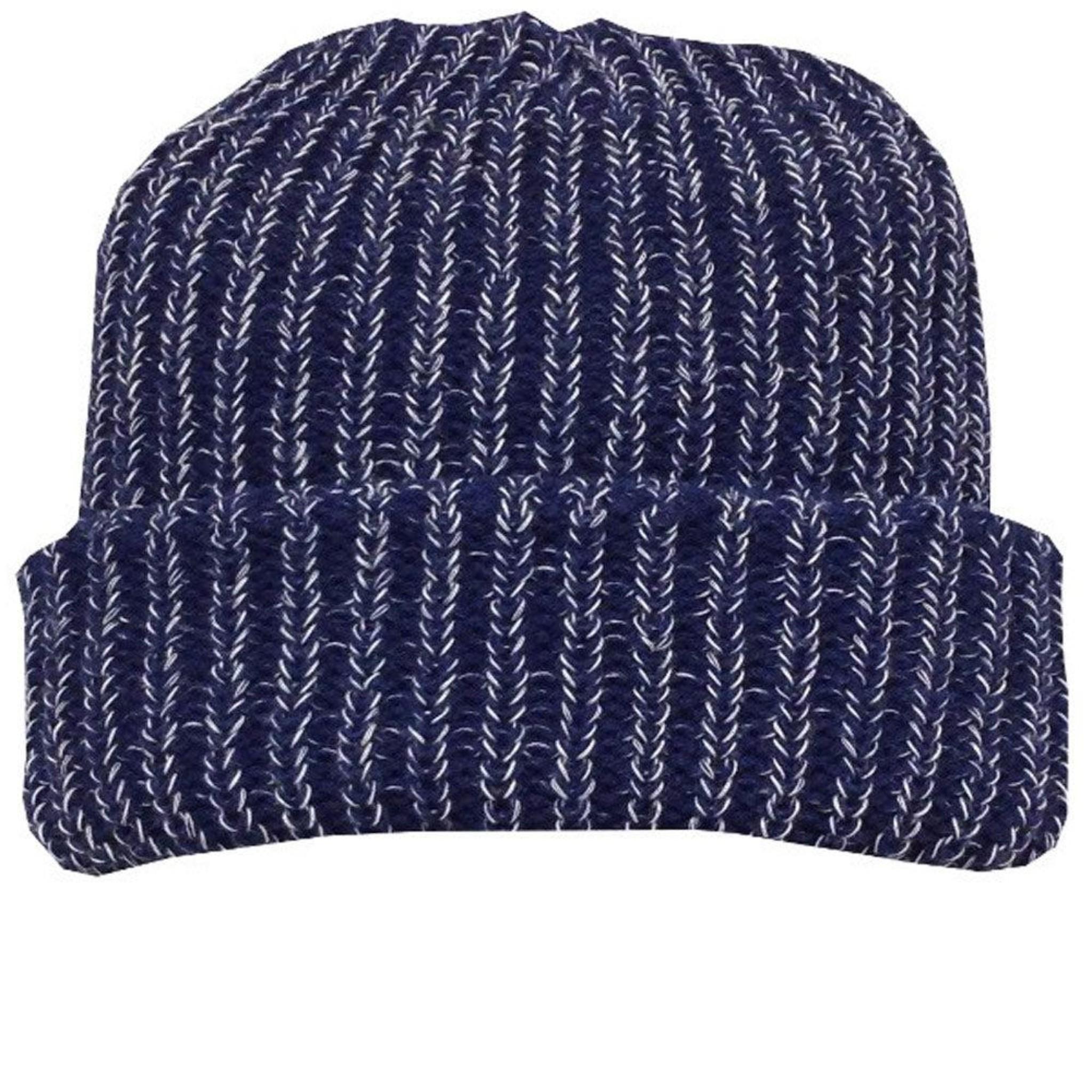 Acrylic With Natuiral Wool Hat 'Navy'
