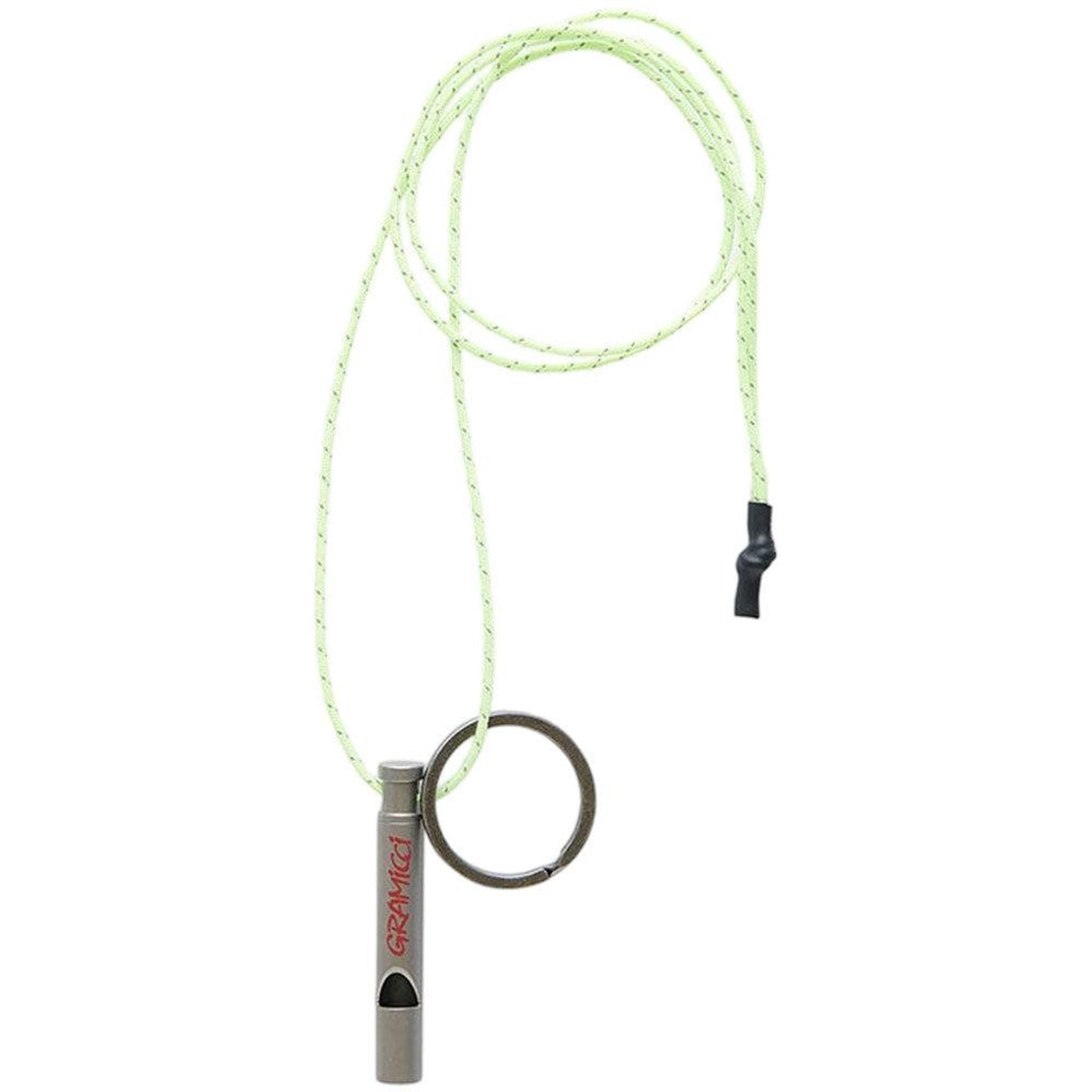 Titanium Survival Whistle - Silver / Lime