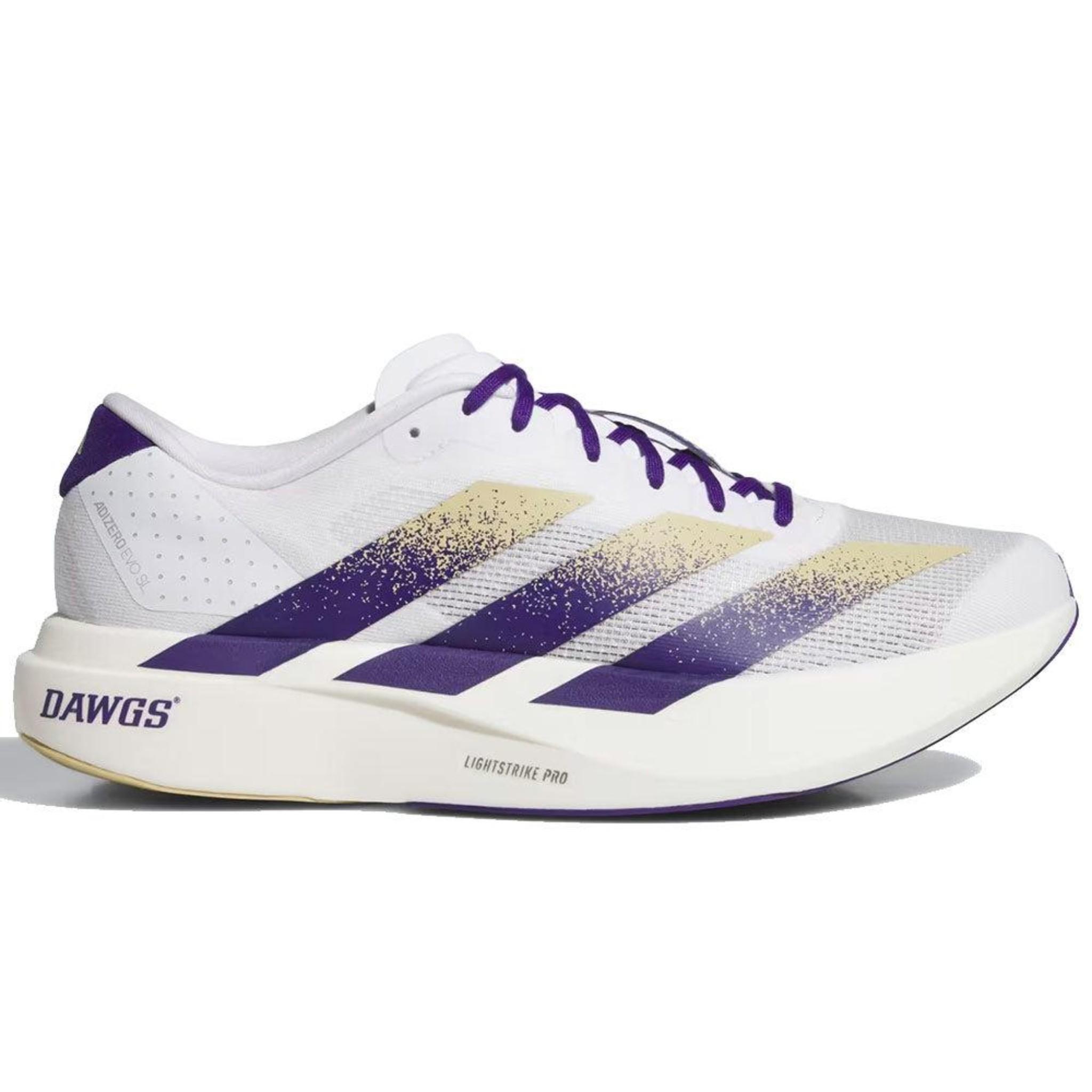Ncaa x University Of Washington Adizero EVO SL Shoes 'Cloud White / Team College Purple / Team Sand'