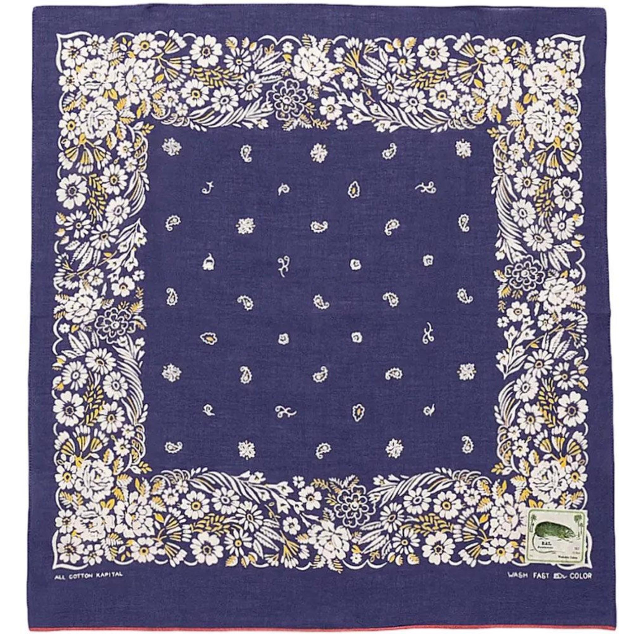 Fastcolor Selvedge Bandanna (Churchill Garden) 'Purple'