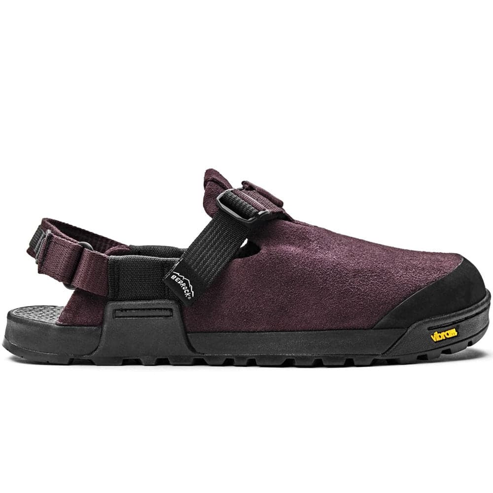 Mountain Clog - Leather Suede in Deep Plum