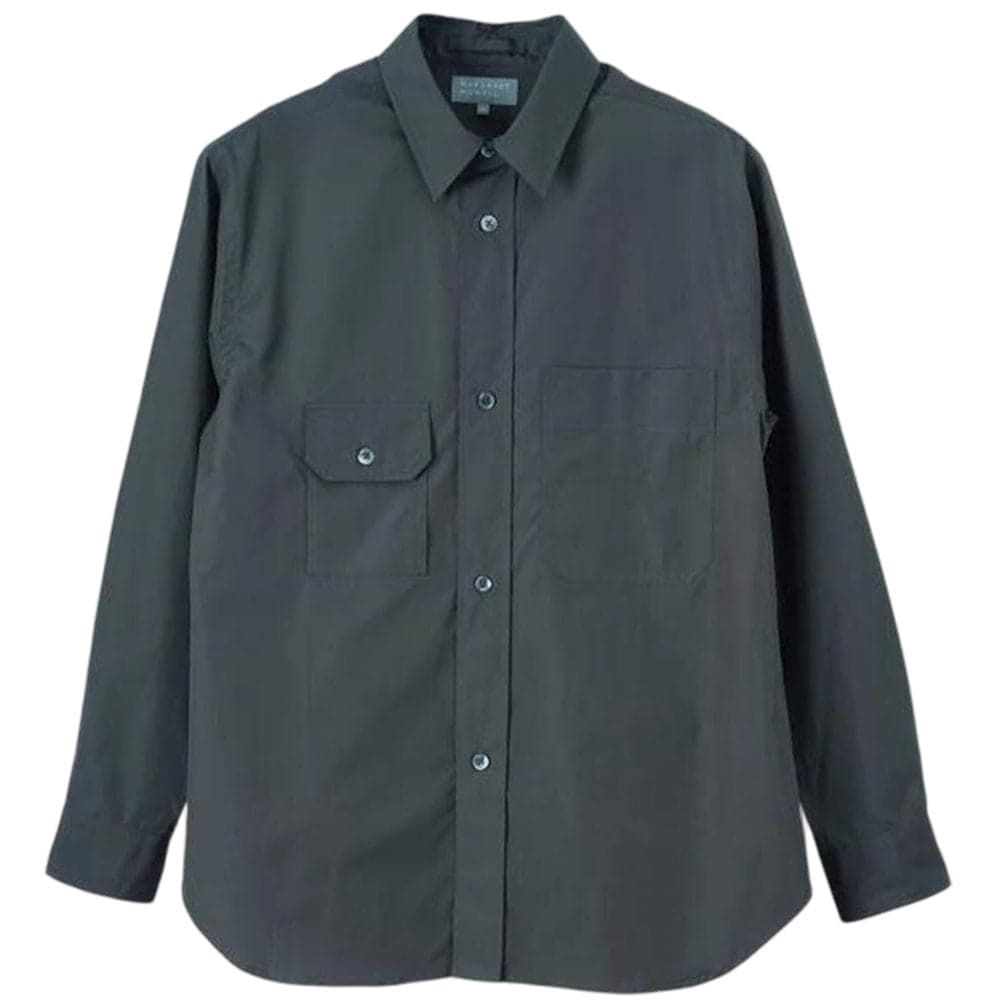 Odd Pocket Shirt Double Twist Cotton Poplin Dark Teal