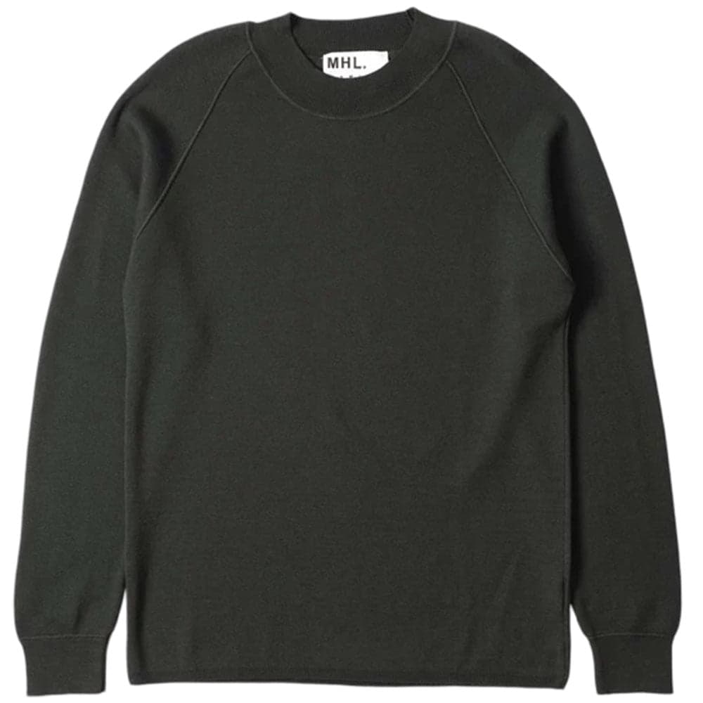 MHL Wide Neck Sweatshirt Fine Merino Wool Assam