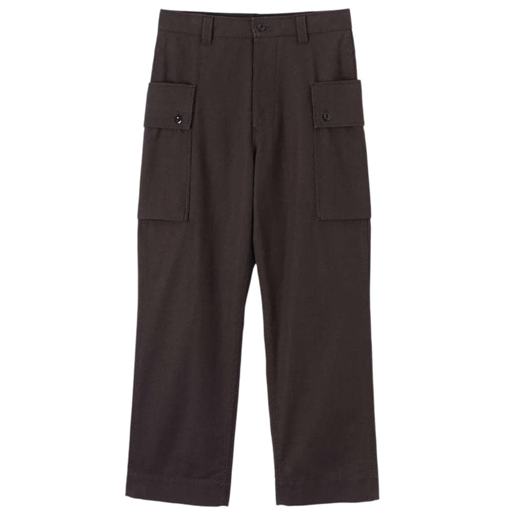 MHL Cargo Pocket Trousers Irregular Cotton Drill Mahogany