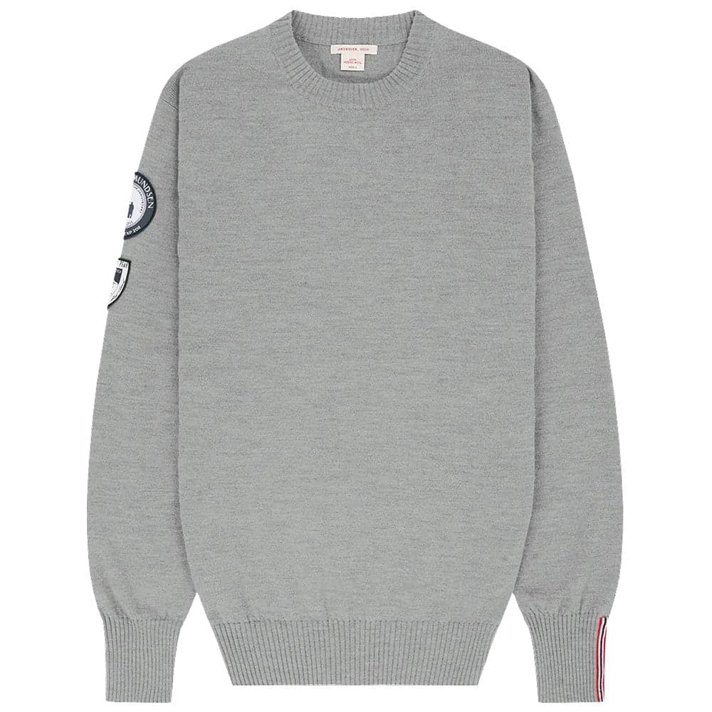 Peak Crew Neck Mens Light Grey