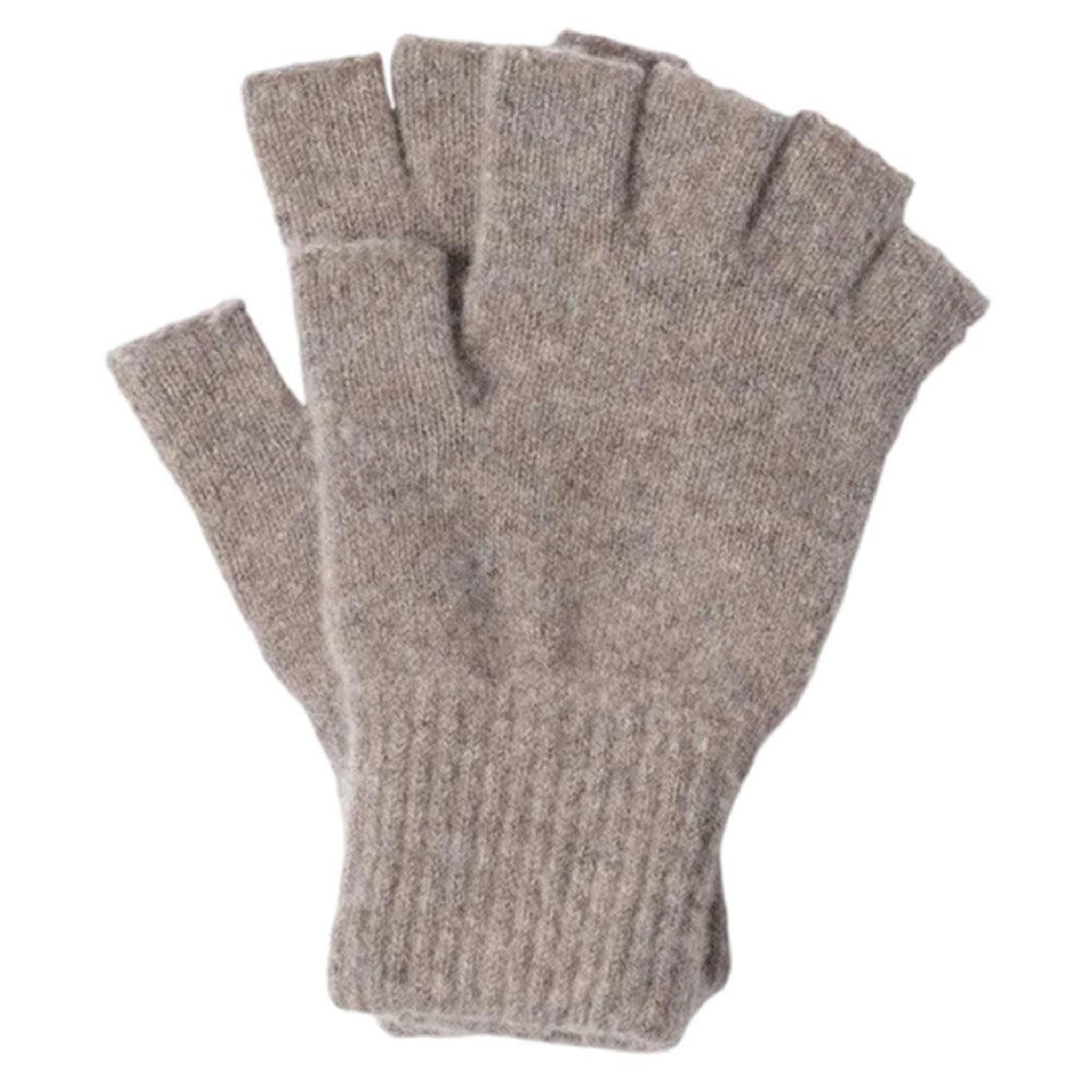 MHL Cut Off Glove Lambswool in Mouse