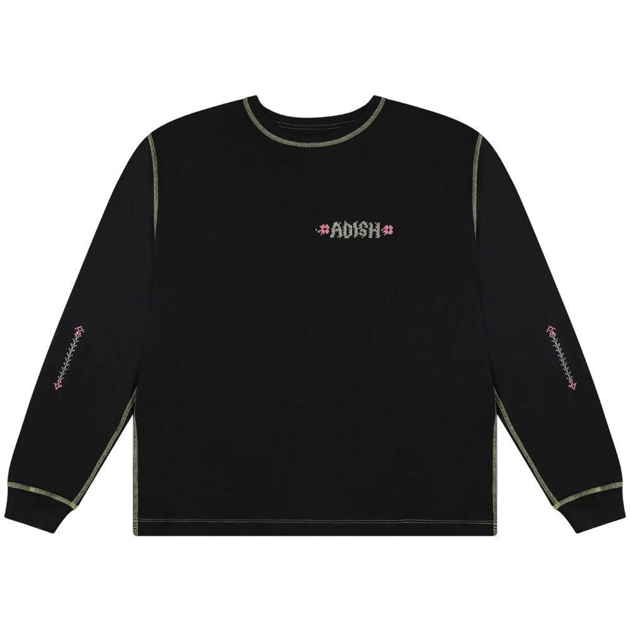 Tatreez Logo Contrast Stitched Long Sleeve Shirt 'Black'