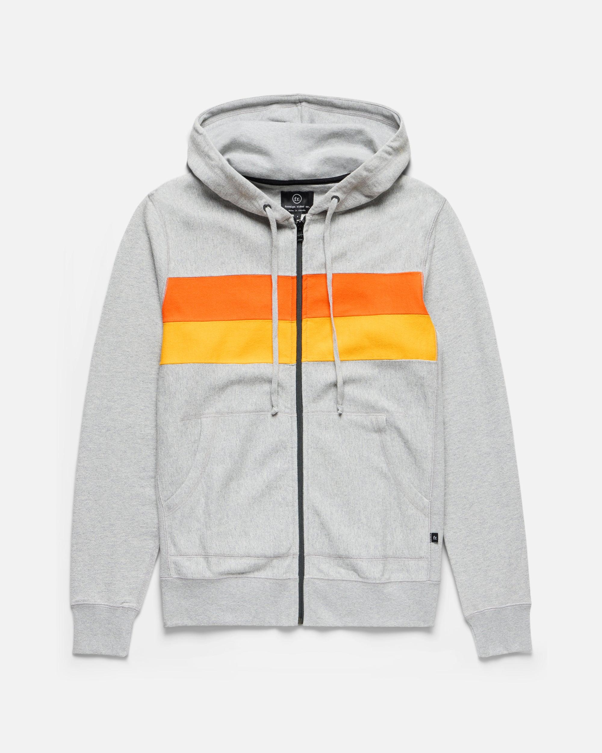 Striped Full Zip Hooded Sweatshirt