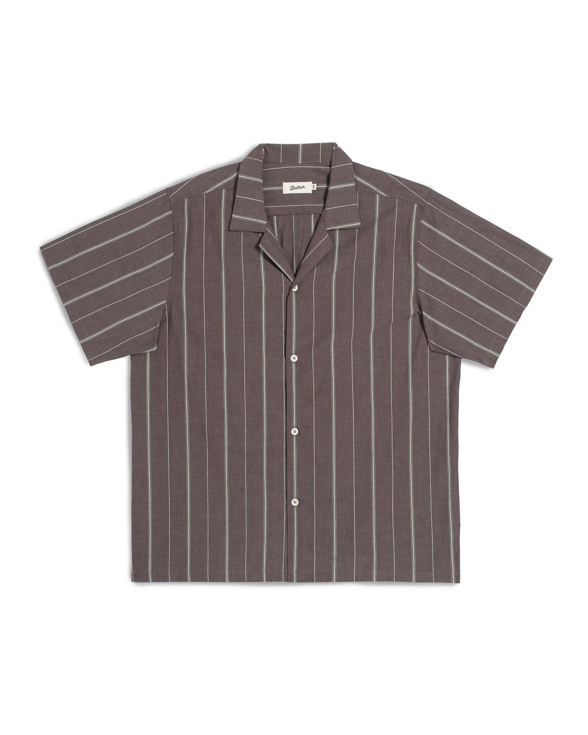 Merlot Stripe Camp Shirt