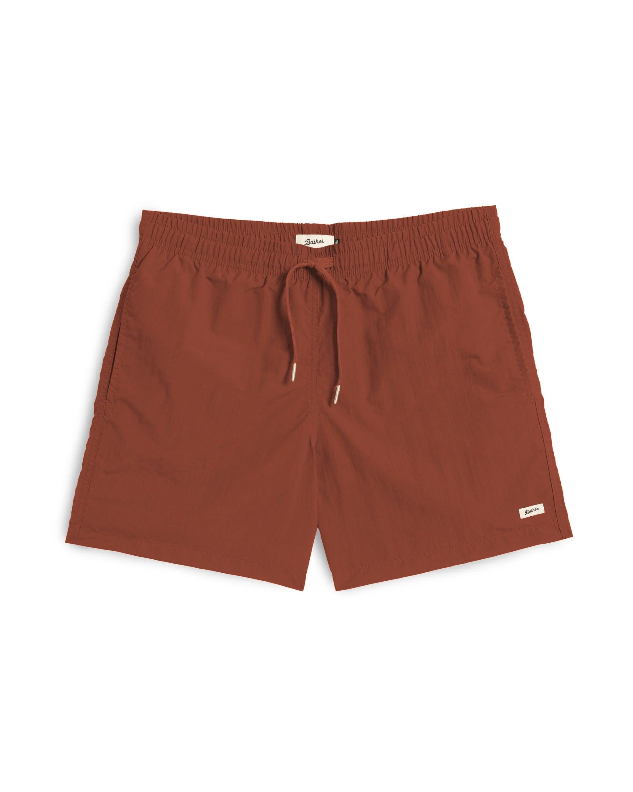 Solid Brick Swim Trunk