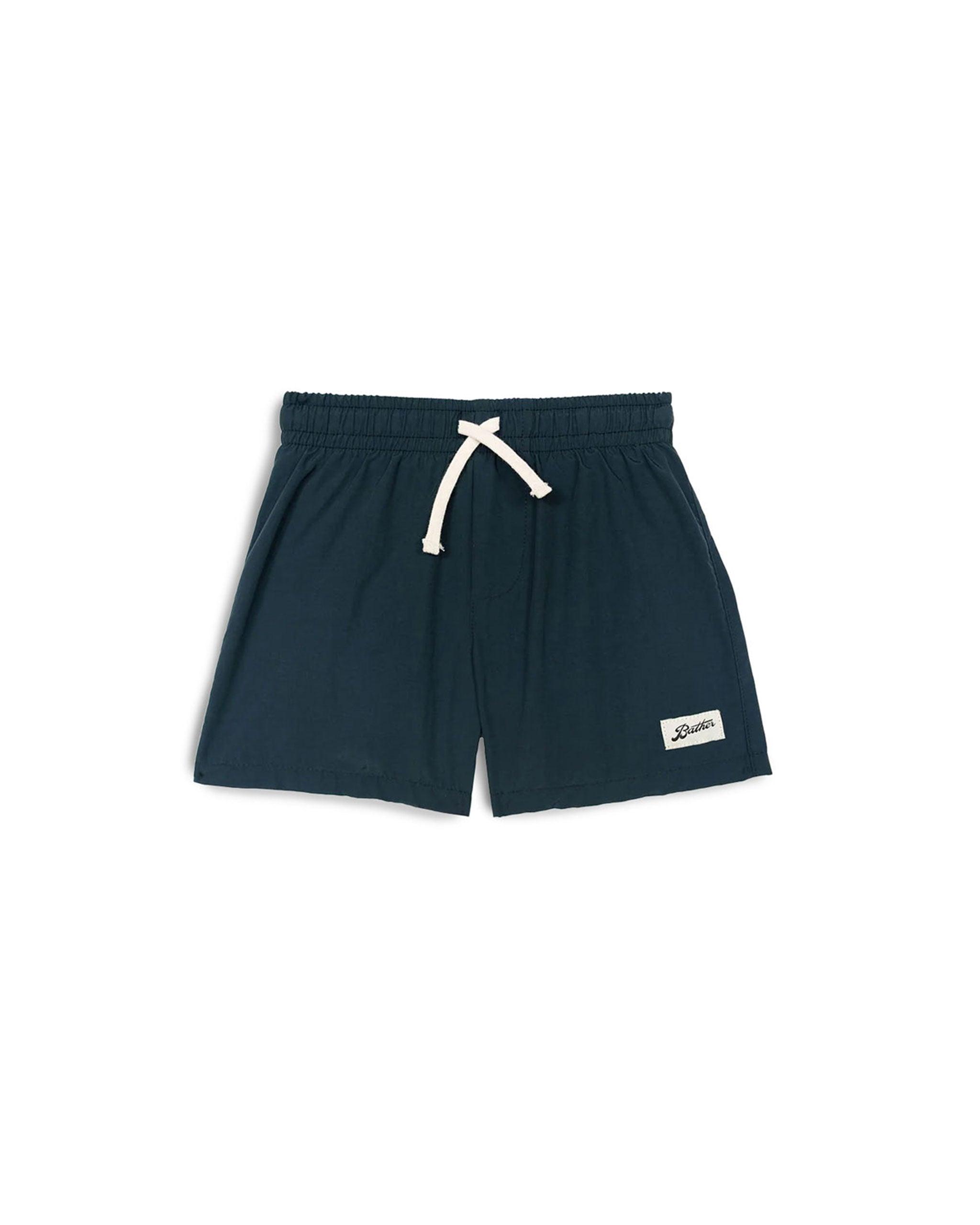 Kids' Solid Navy Swim Trunk
