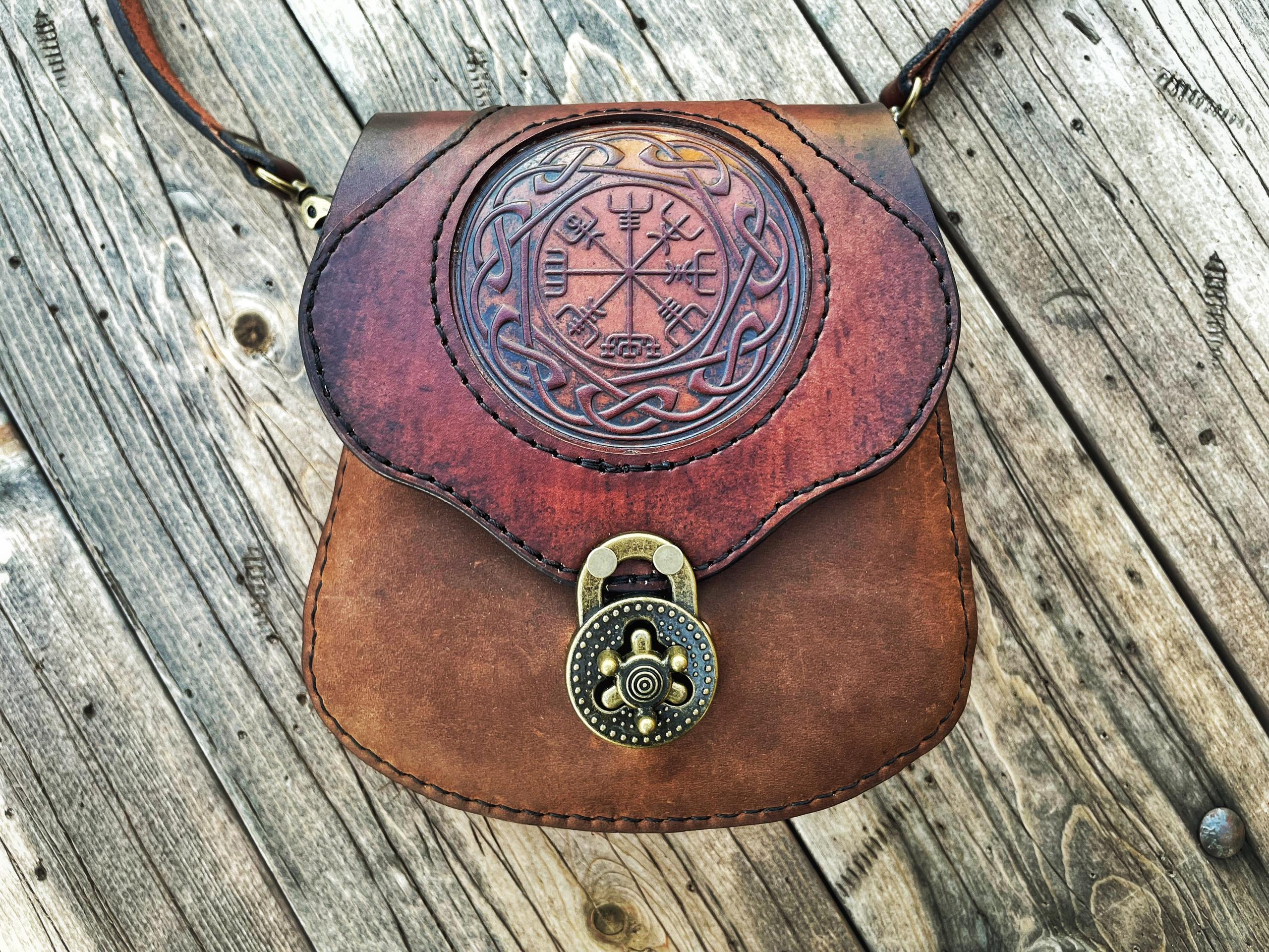 THE BRIGID - Crossbody Bag w/Vegvisir