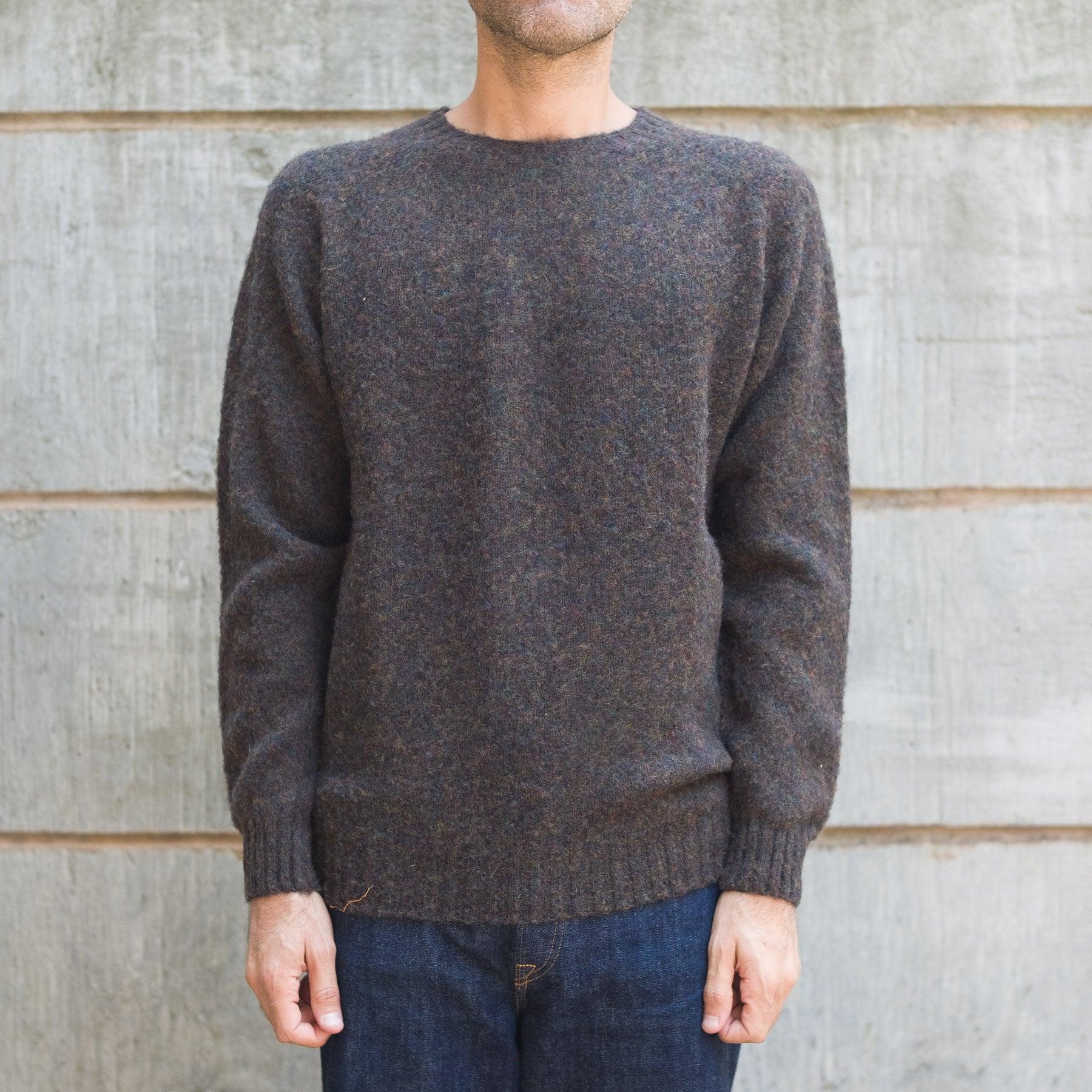 Shetland Slim Fit Crewneck Carob