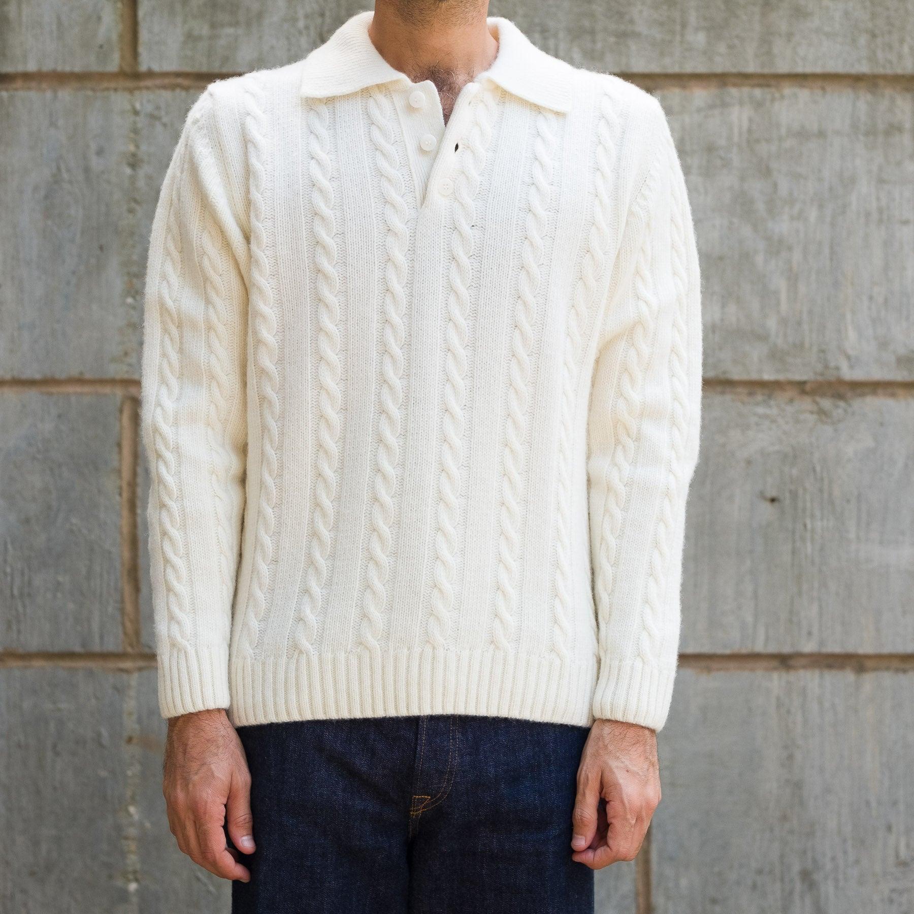 Eca Wool Polo in Ecru