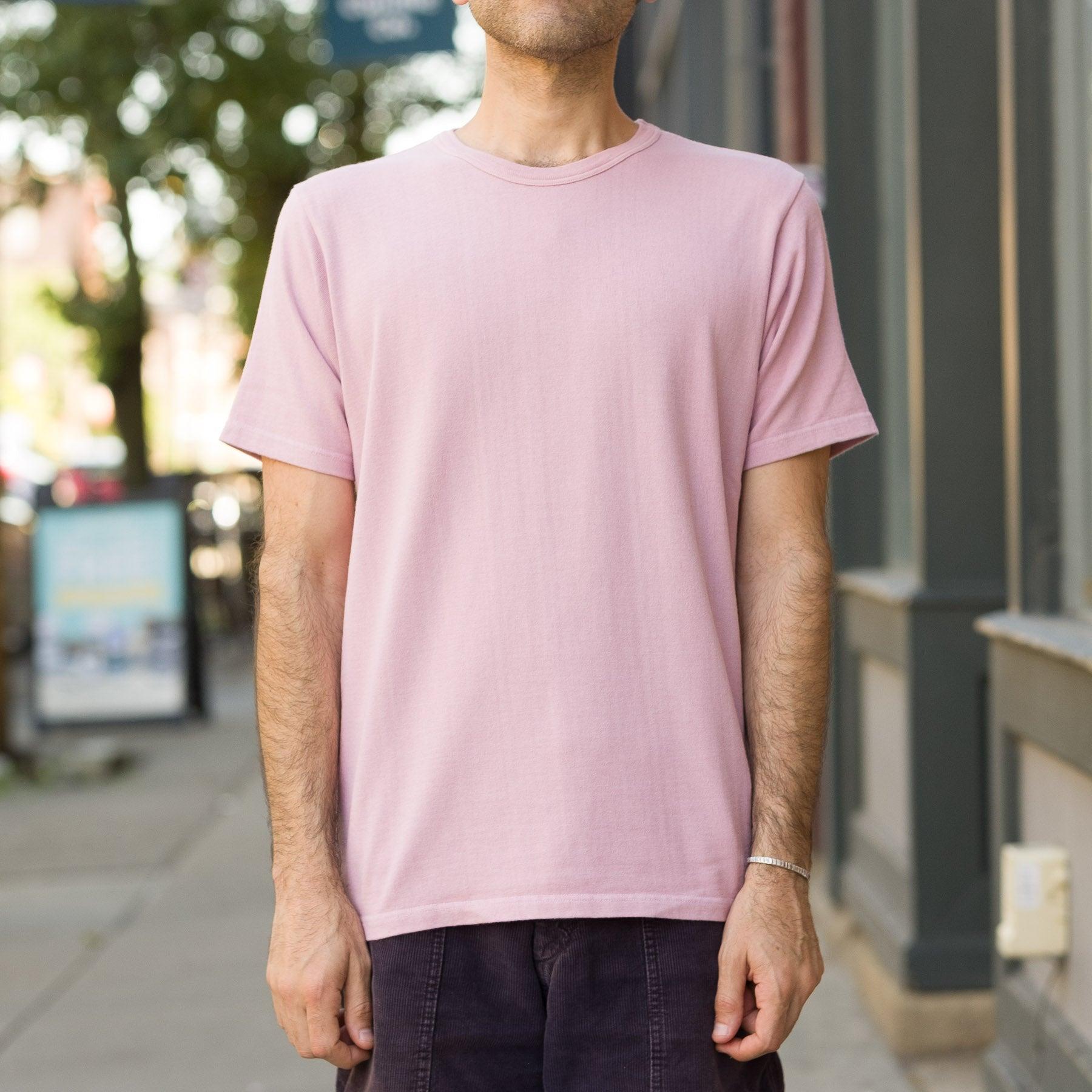 Cotton Rayon T-Shirt in Pink