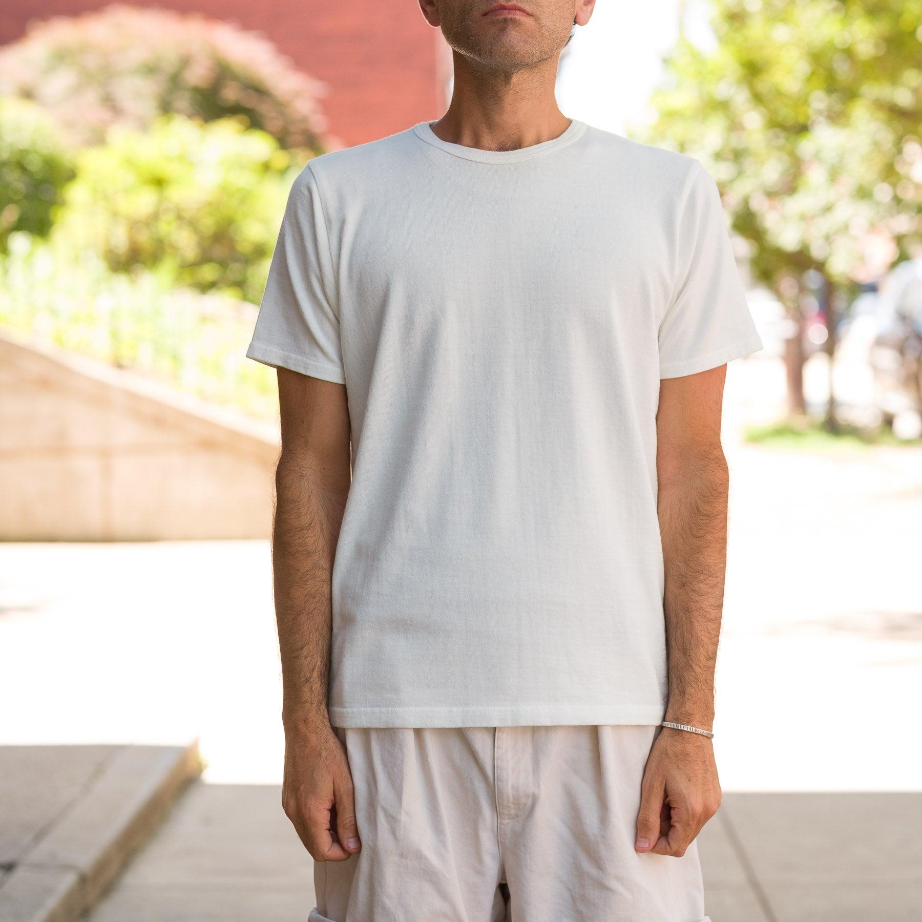 Cotton Rayon T-Shirt in White