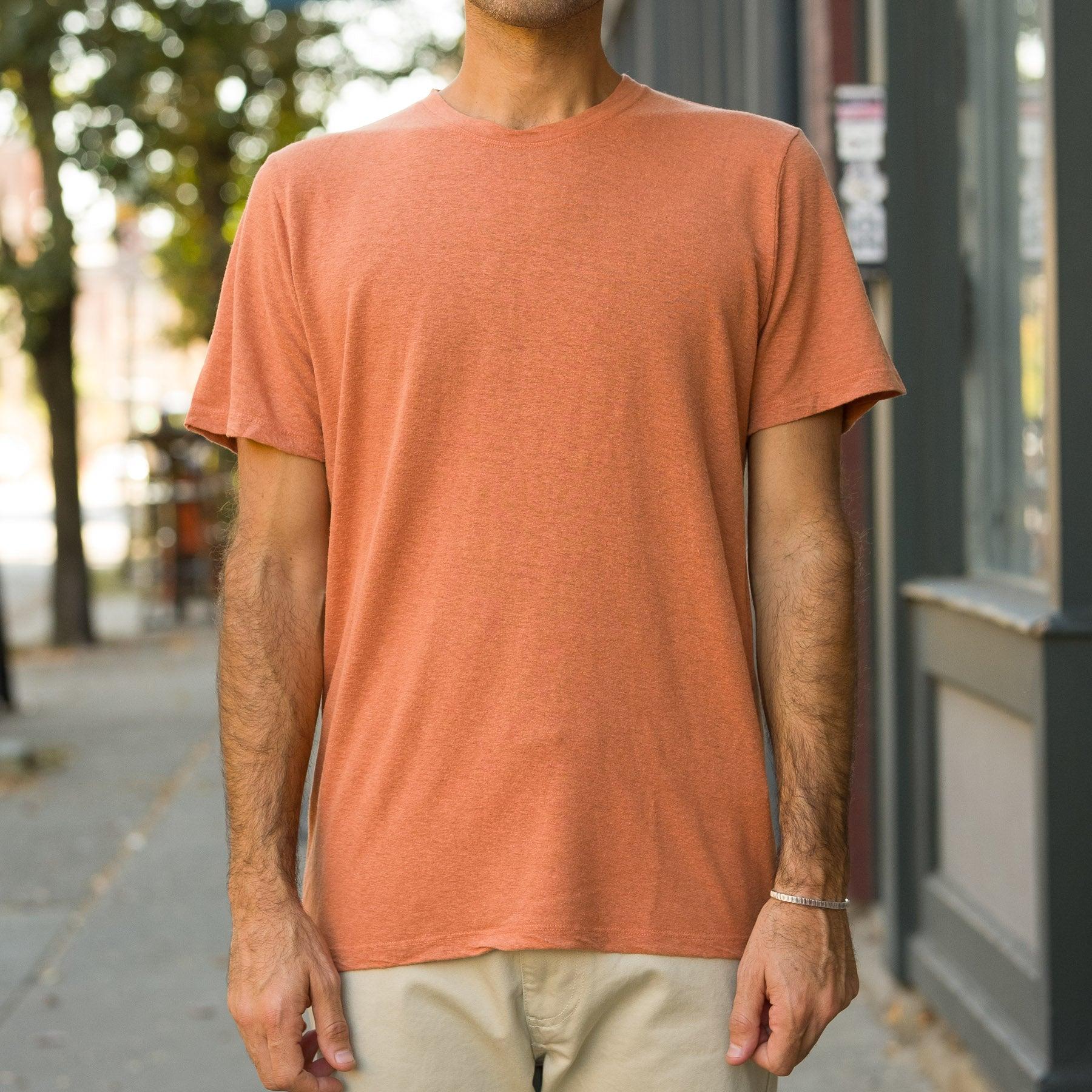 Baker Short Sleeve Hemp Wool Tee in Pumpking Spice