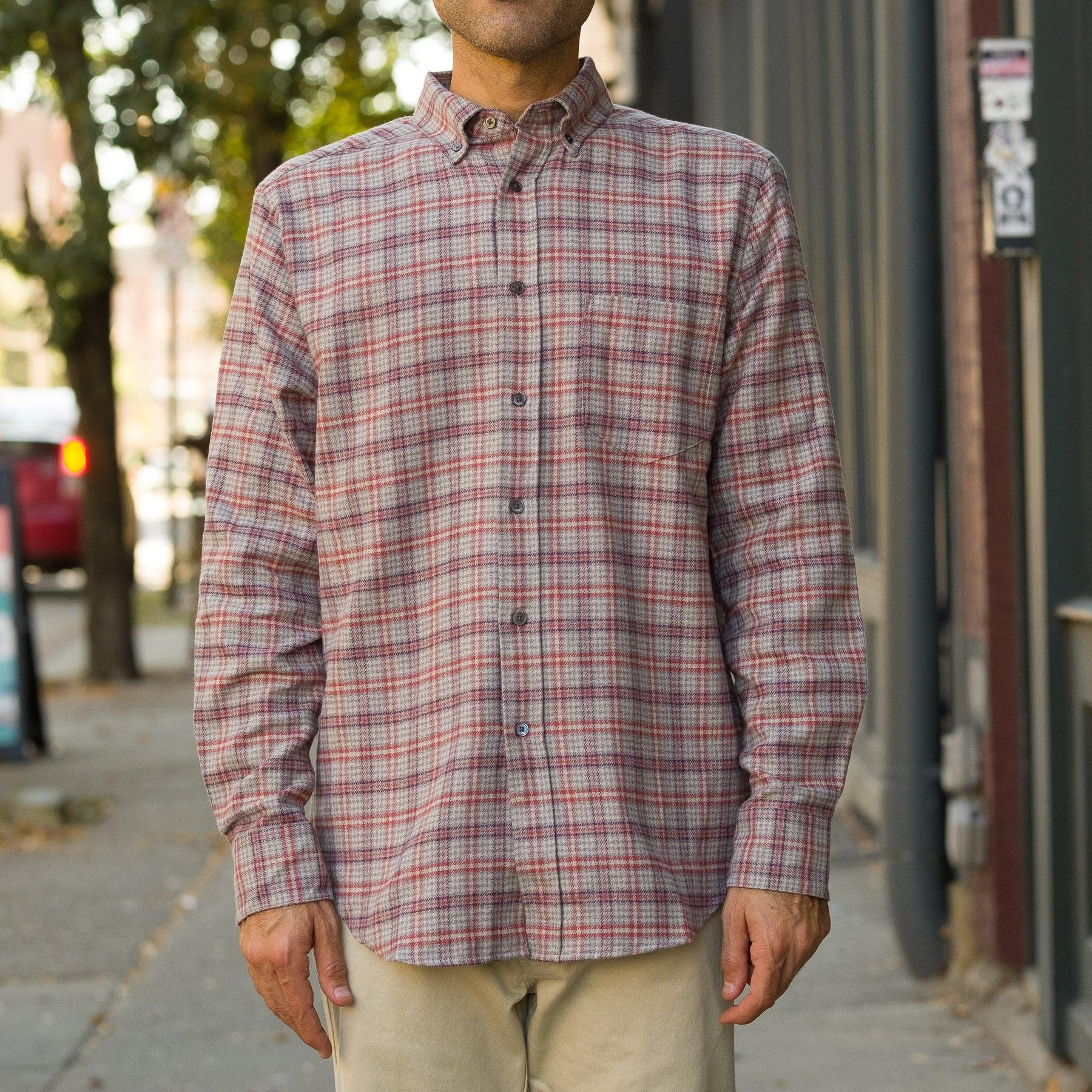 Cedar Shirt in Grey and Red Check