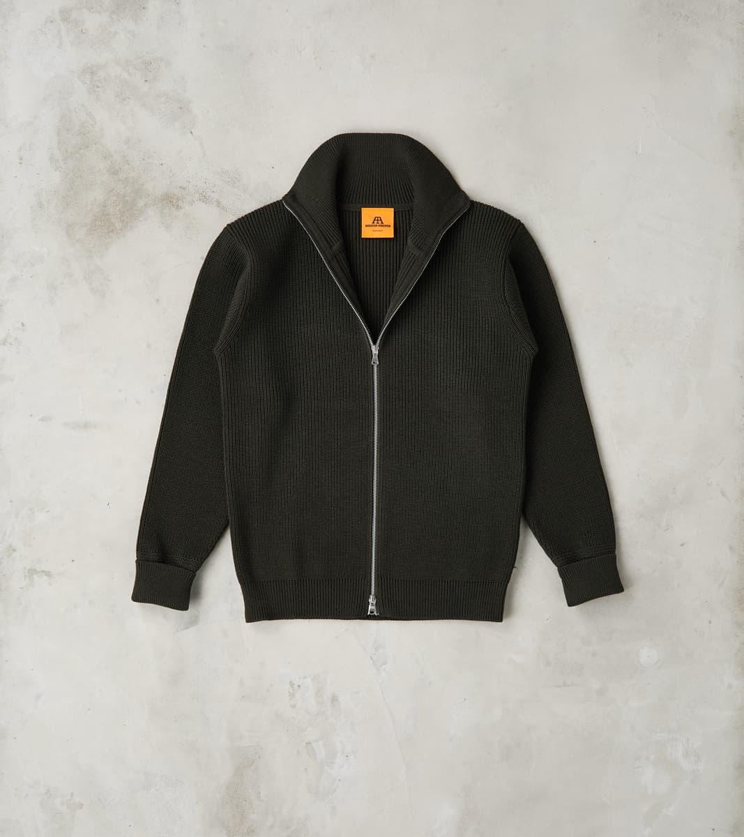 Sailor Full Zip Sweater - Hunting Green