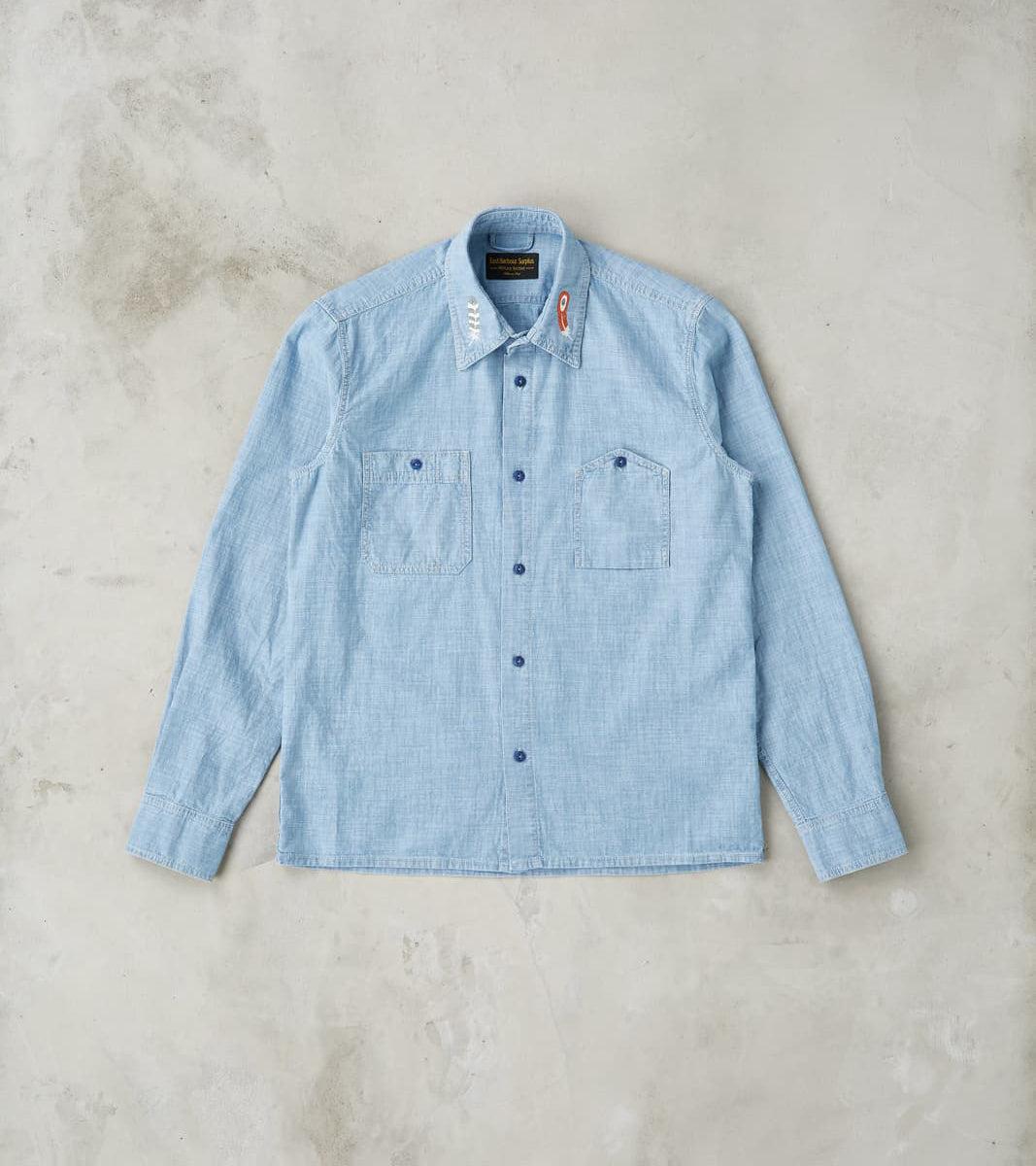 Kodiak 475 Work Shirt - Indigo Stone Washed Chambray