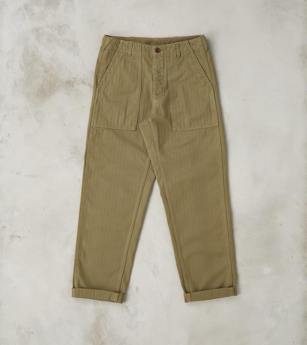 New Fatigue Trouser - Sage Herringbone Twill