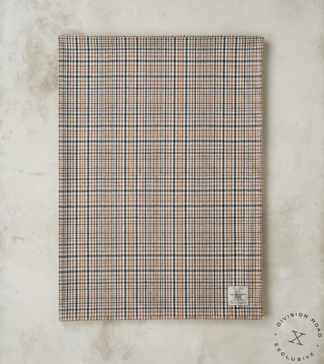 Fox x DR Antique Gold Fancy Check Twill Flannel Blanket